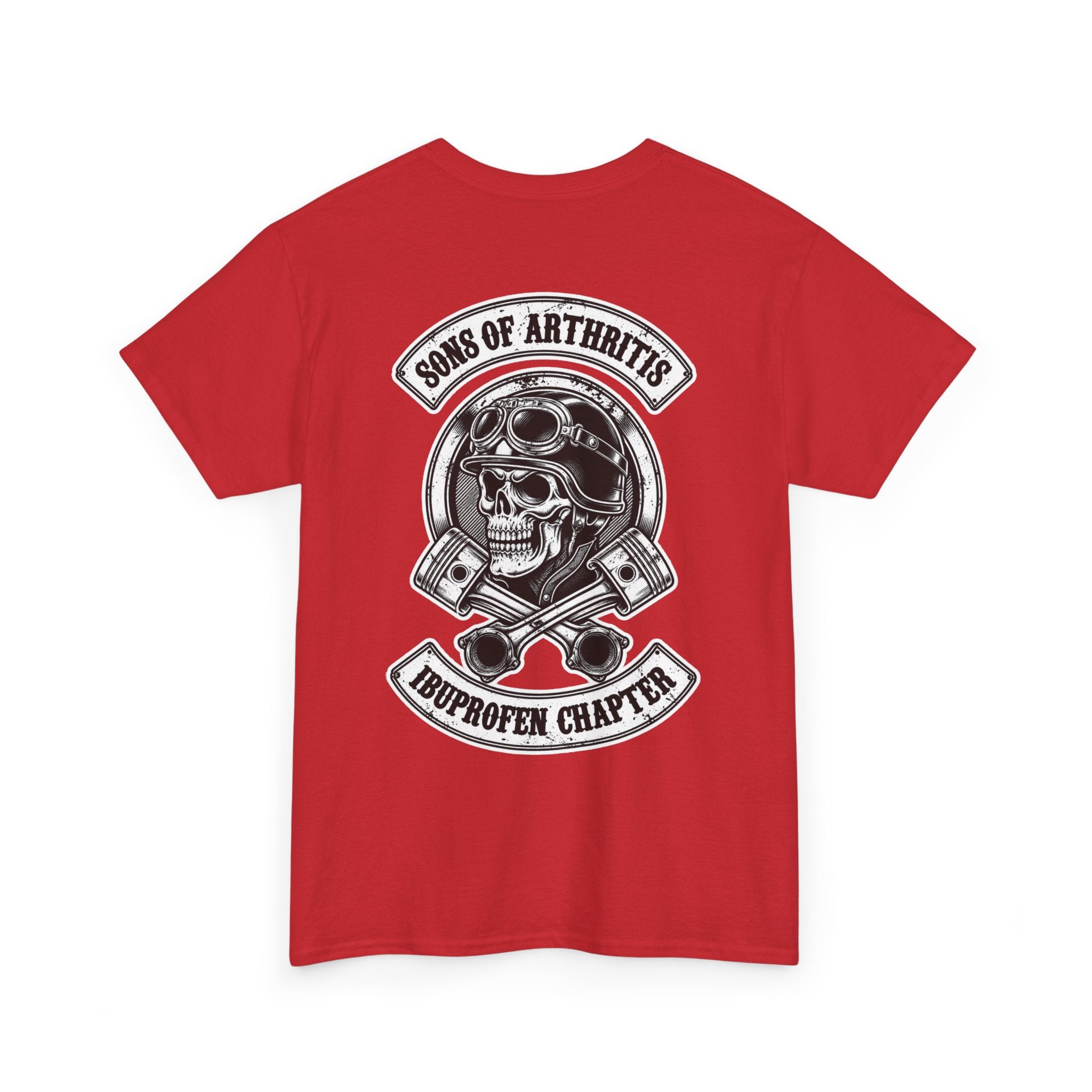 Sons of Arthritis Tee — Humorous Biker Skull "Ibuprofen Chapter" T-Shirt
