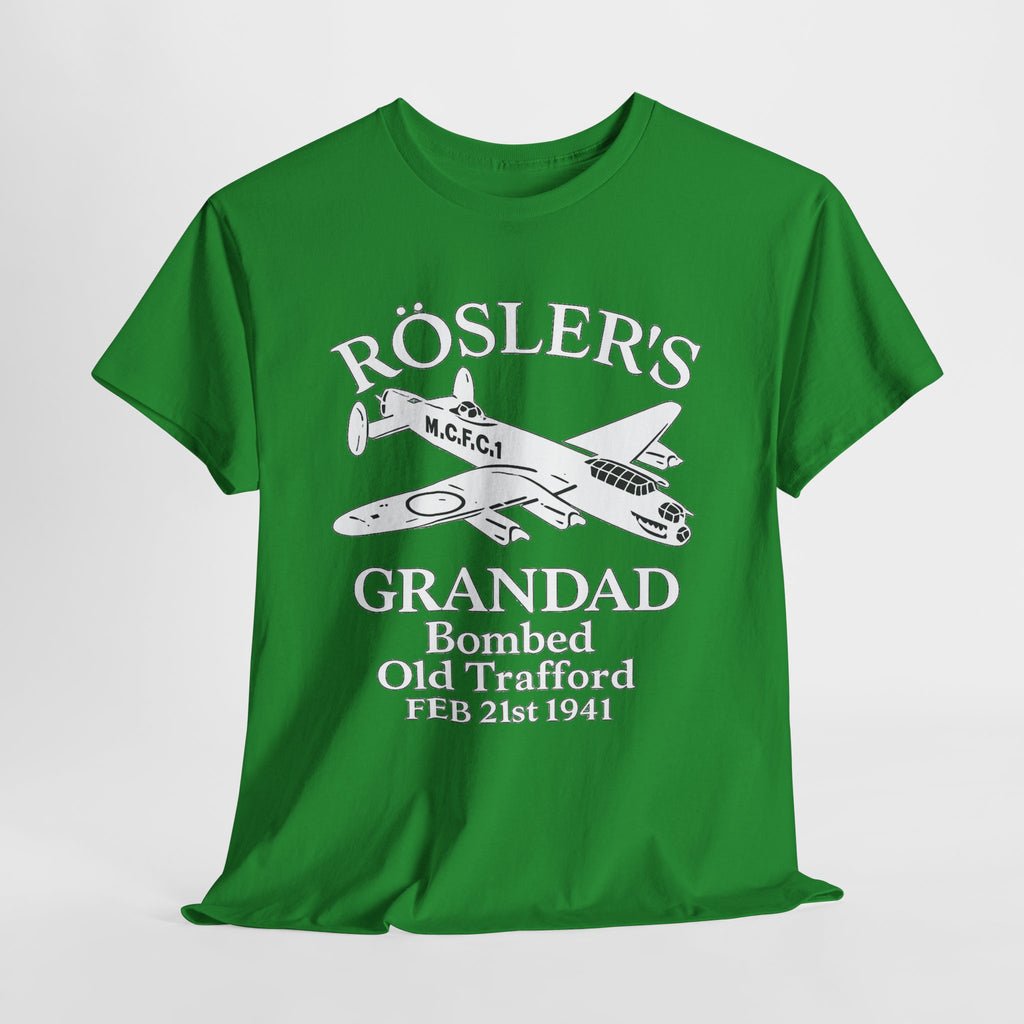 Rösler's Grandad Bombed Old Trafford Tee — WWII Tribute Military Plane Shirt (Feb 21, 1941)