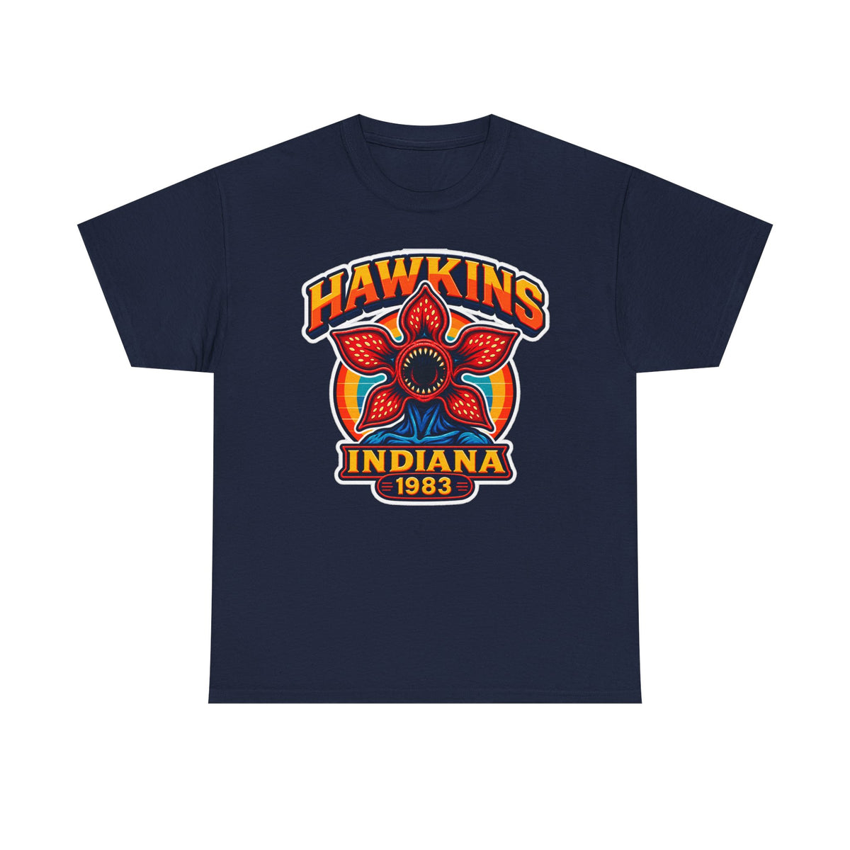 Hawkins Indiana 1983 Demogorgon Floral Cotton T-Shirt