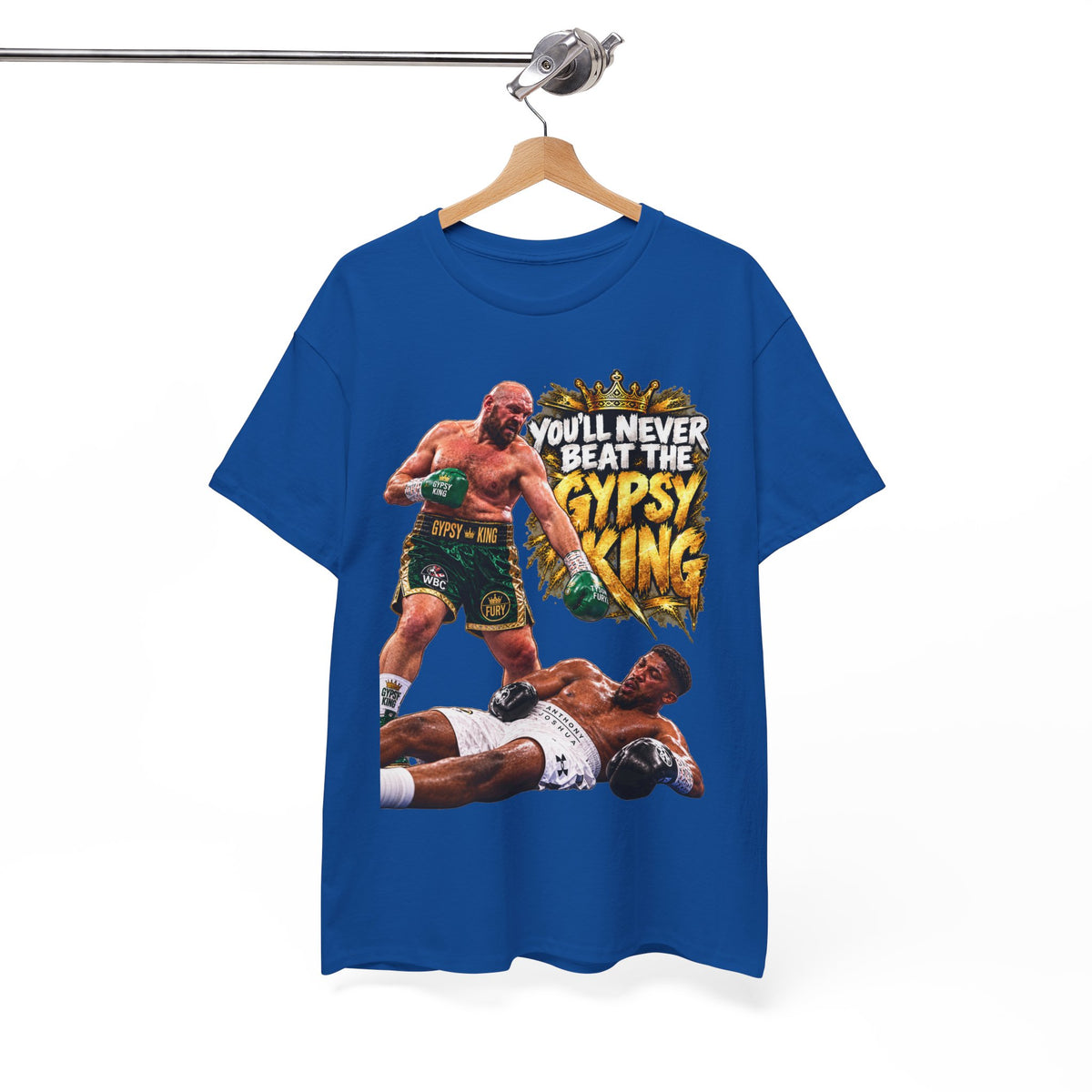 Boxing Graphic Tee – "You'll Never Beat the Gypsy King" Fight Shirt