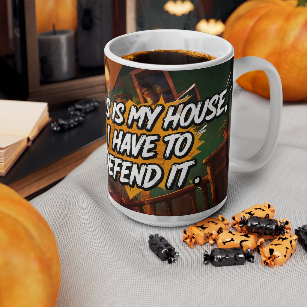 Home Alone Inspired Anime Coffee Mug — "This Is My Cozy Face, I Have Defended" 11oz & 15oz Ceramic