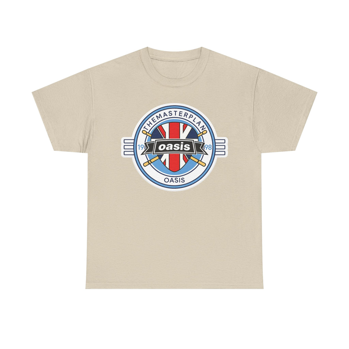 Oasis Union Jack Band Tee – Retro Rock Logo T-Shirt