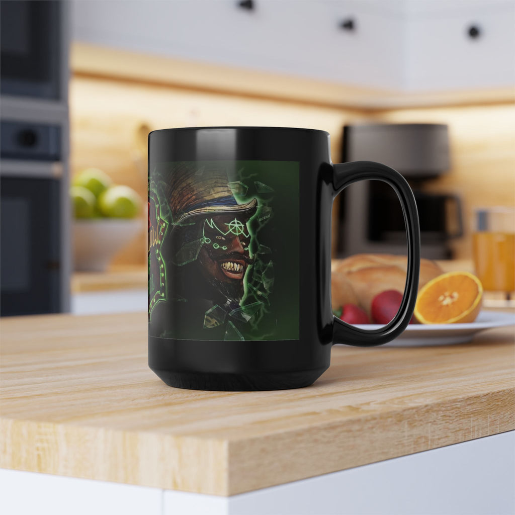 Black Ceramic Mug — 'Jack & Oddfellow Chaos Control' Horror Gamer Coffee Cup