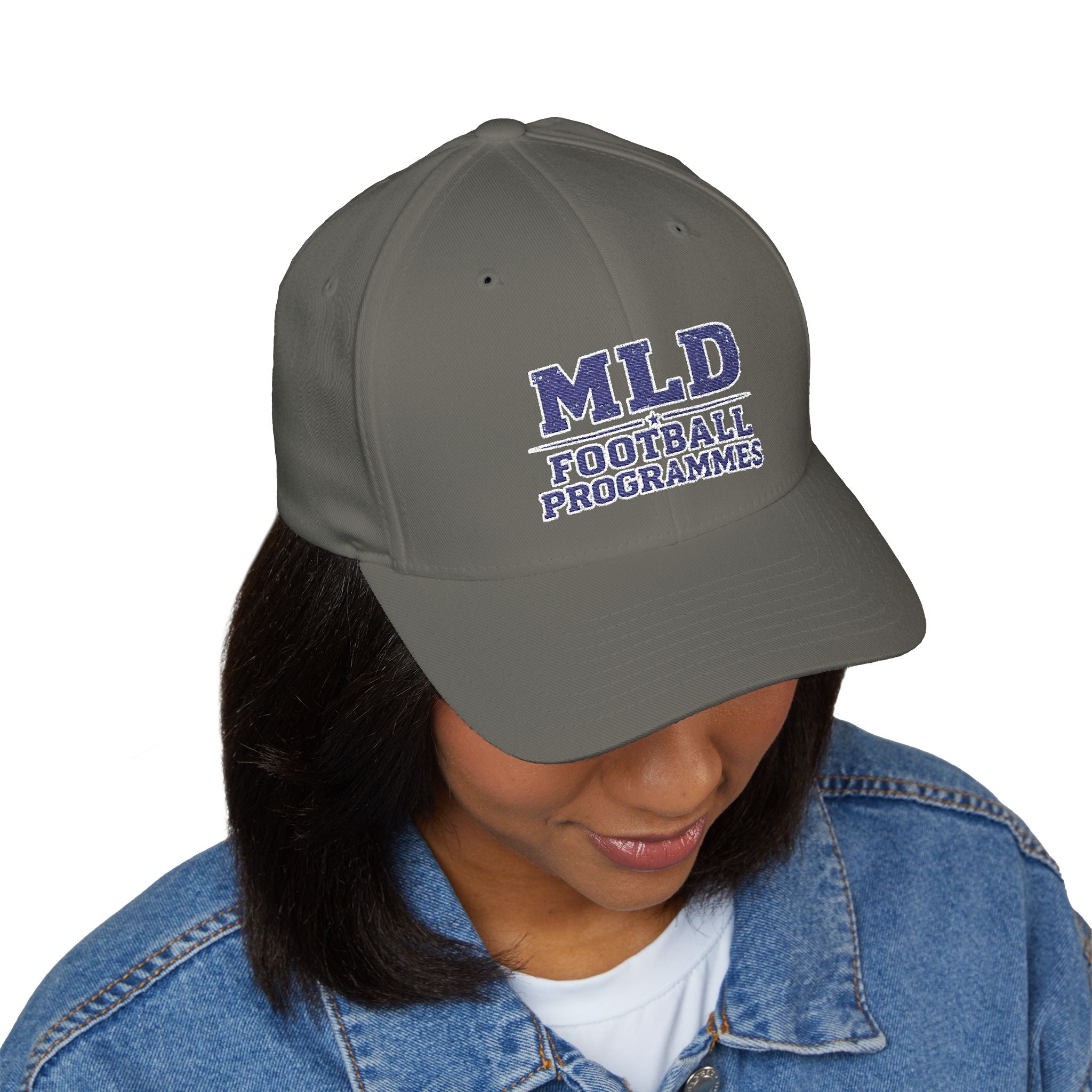 MLD Football Programmes Embroidered Cap – Structured Closed-Back Baseball Hat
