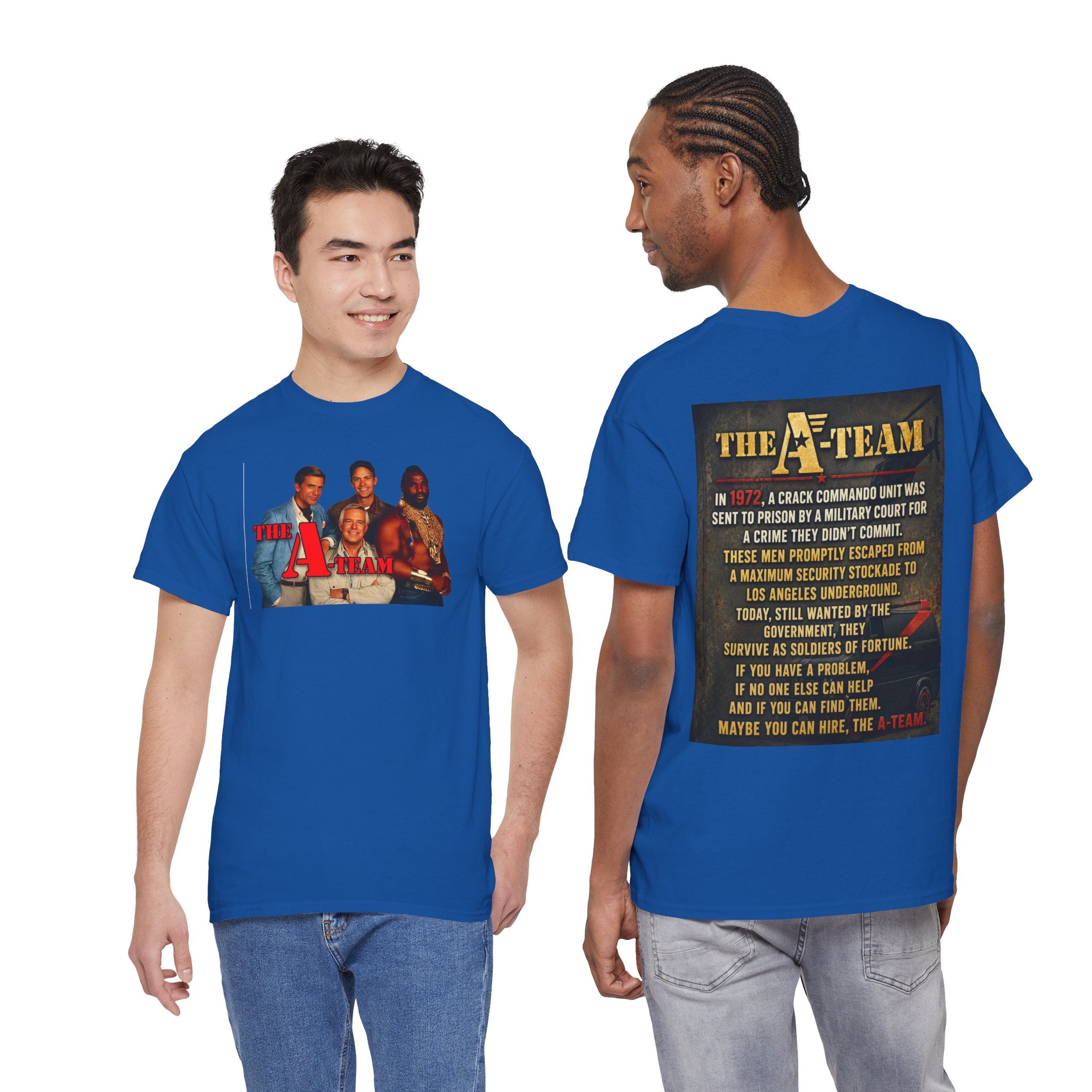 A-Team Graphic Tee — Retro TV Series Logo & Character Poster T-Shirt