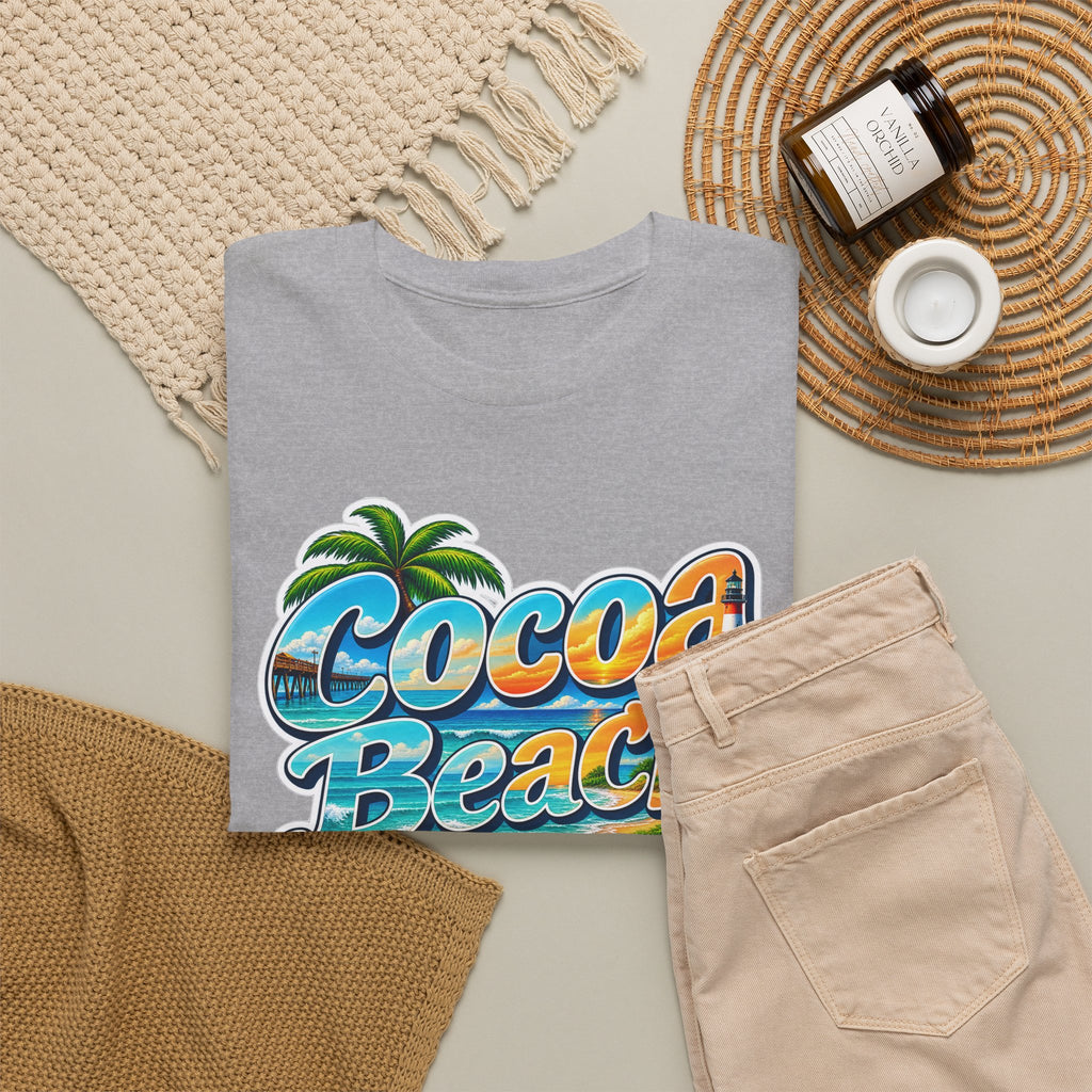 Cocoa Beach Florida Vintage Surf Cotton T-Shirt