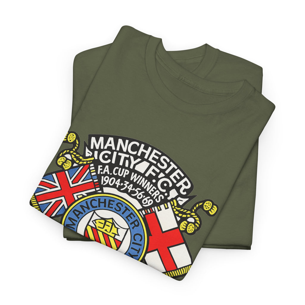 Manchester City Vintage Crest Tee — 'The Super Blues' 1970 European Cup Winners