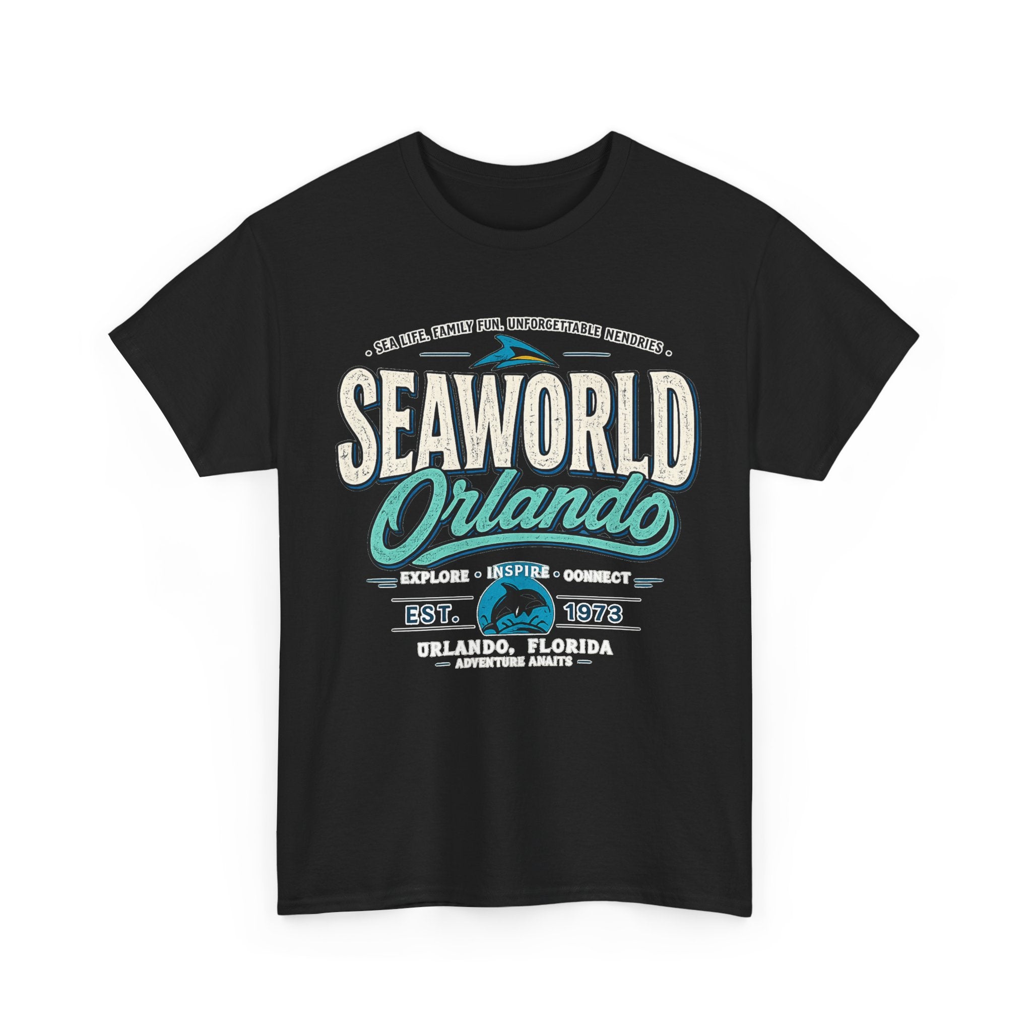 SeaWorld Orlando Graphic Tee — Retro Explore Inspire Connect Vacation Shirt