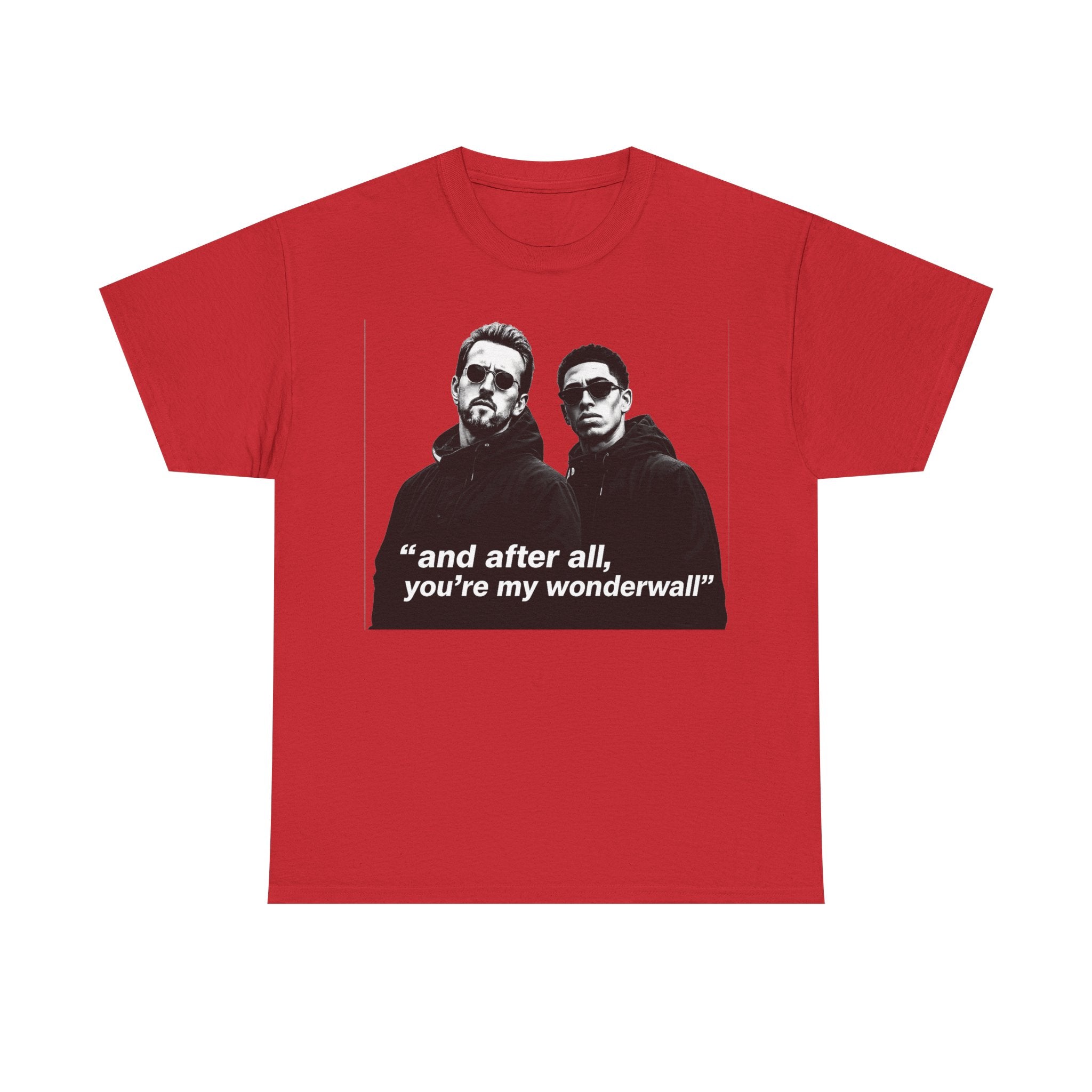 Kane and Bellingham Wonderwall Lyric T-Shirt — ‘and after all, you’re my wonderwall’ Retro Band Tee