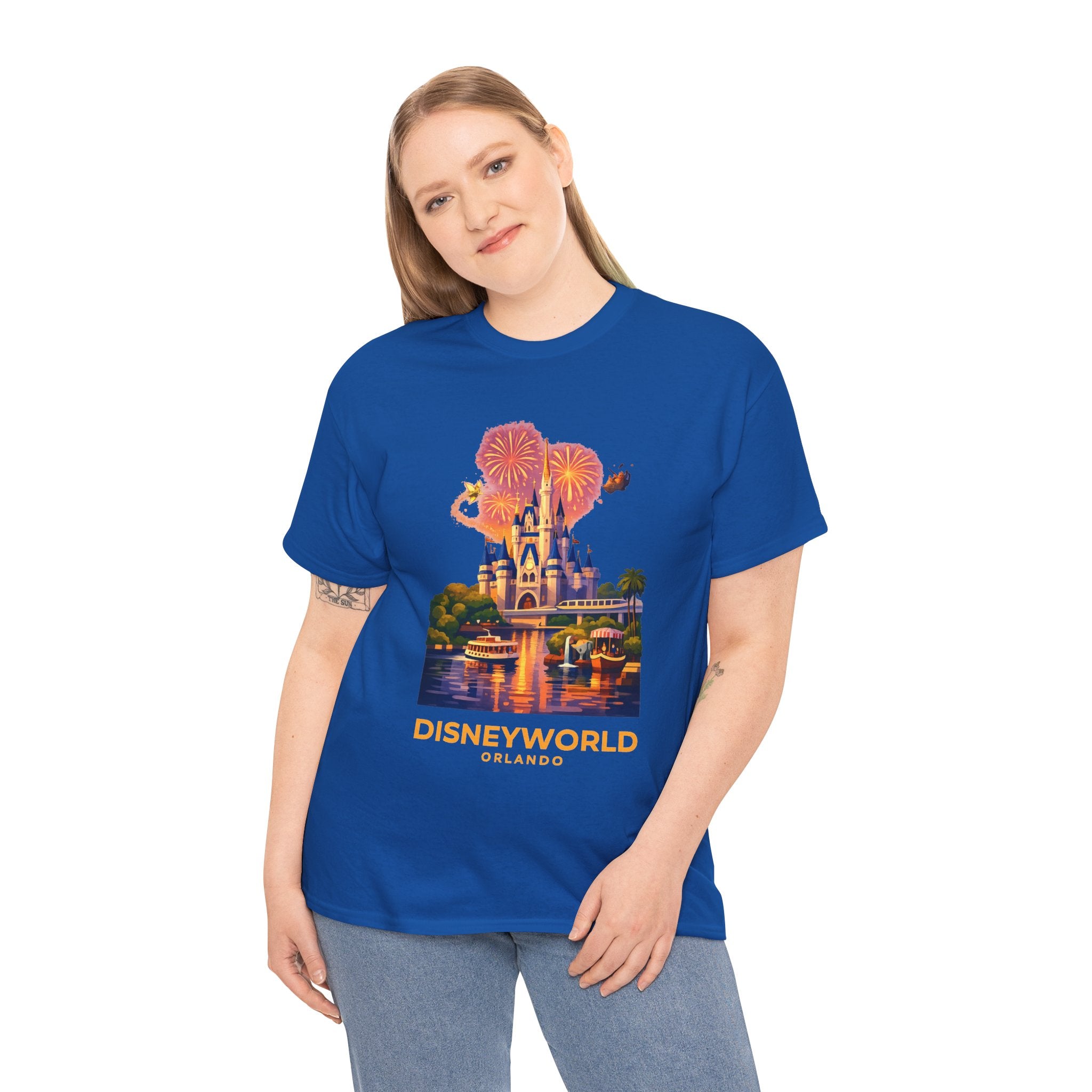 Disney World Castle Orlando Fireworks Cotton T‑Shirt
