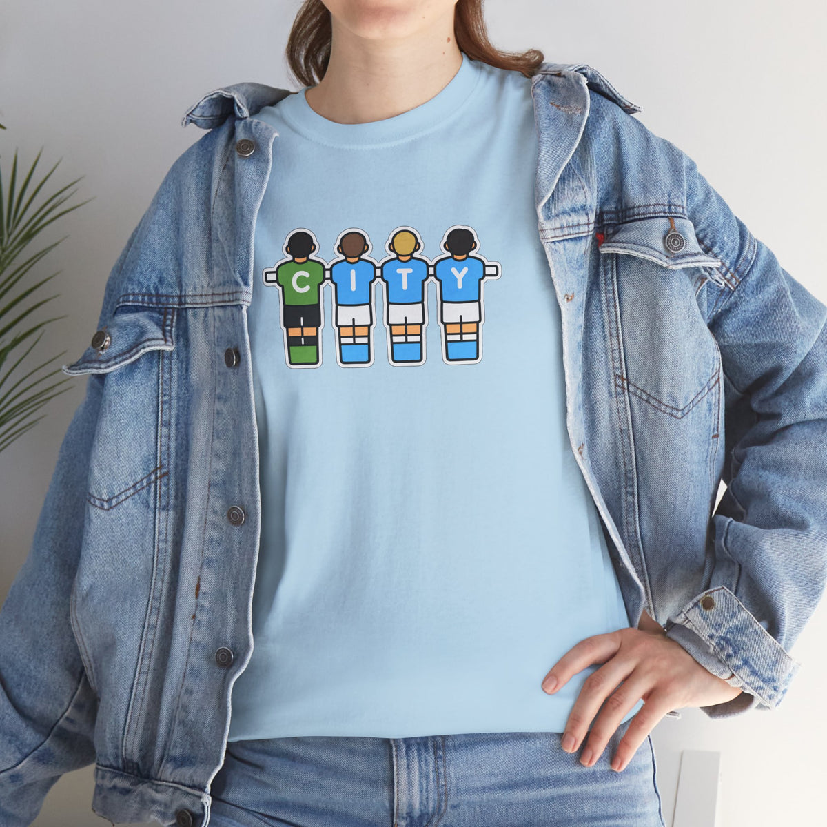 City Soccer Team Tee — Retro Foosball Players Graphic T-Shirt
