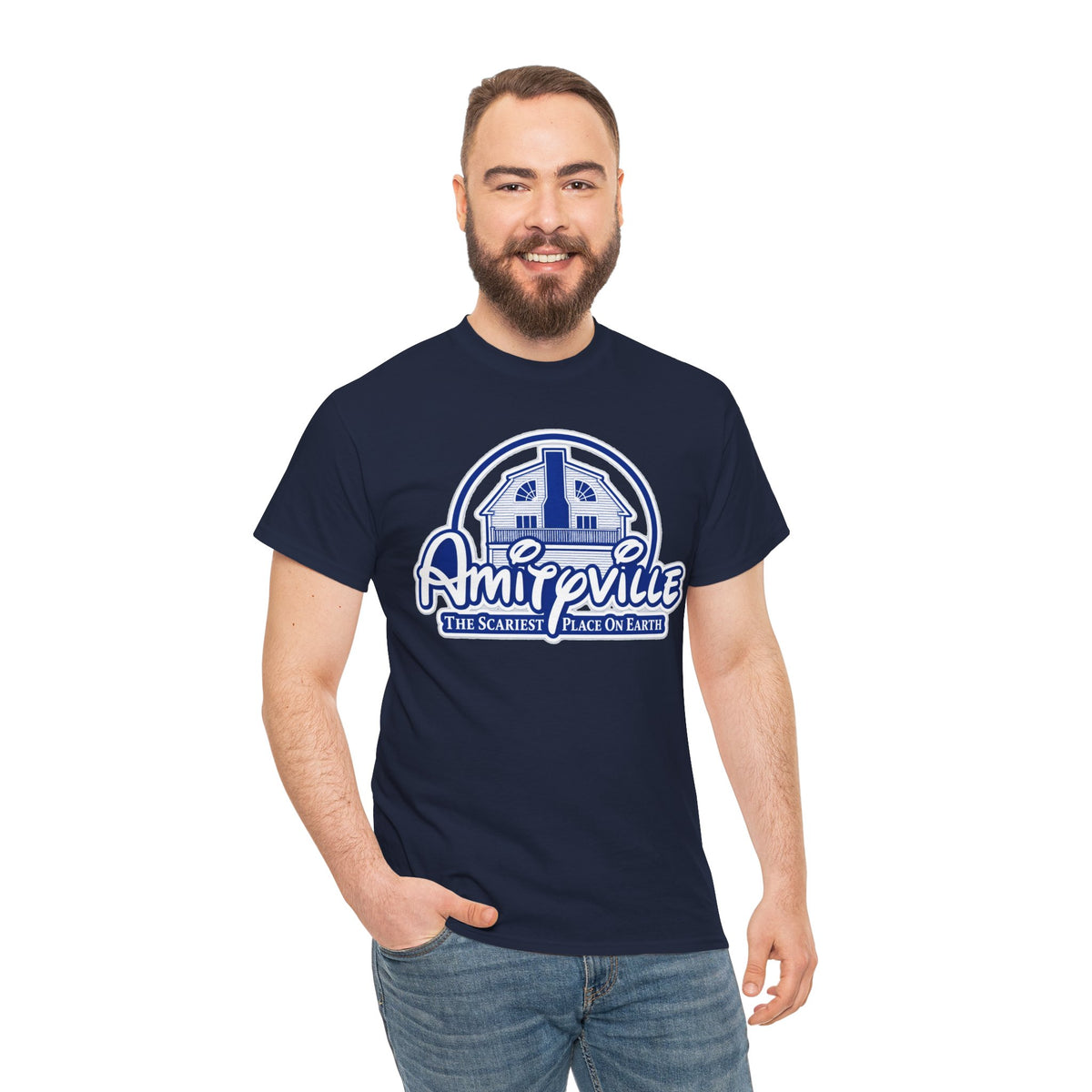 Amityville Horror Tee – "Amityville: The Scariest Place on Earth" Graphic Shirt
