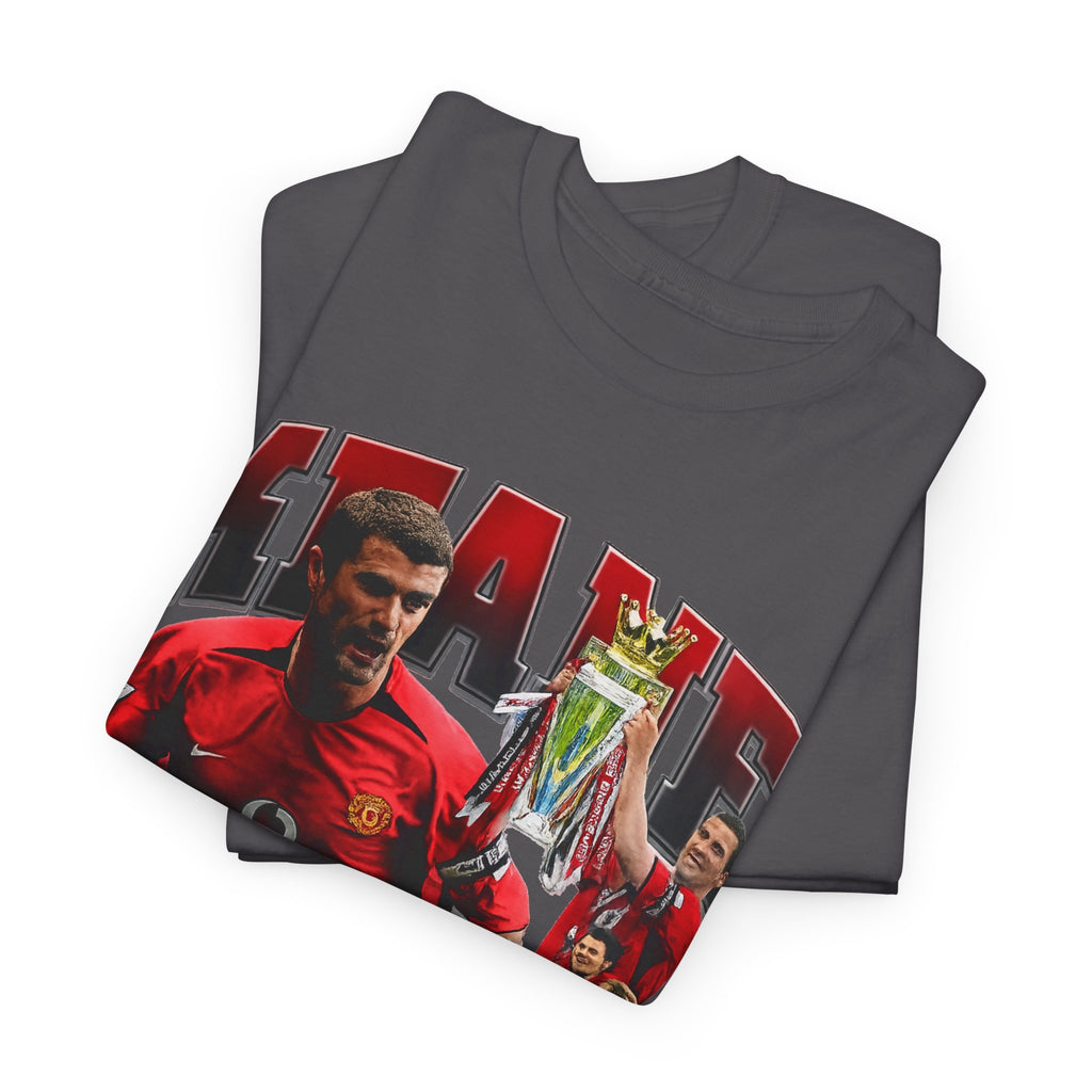 Roy Keane Football Legens Collage Tee — Retro Man United Tribute Shirt