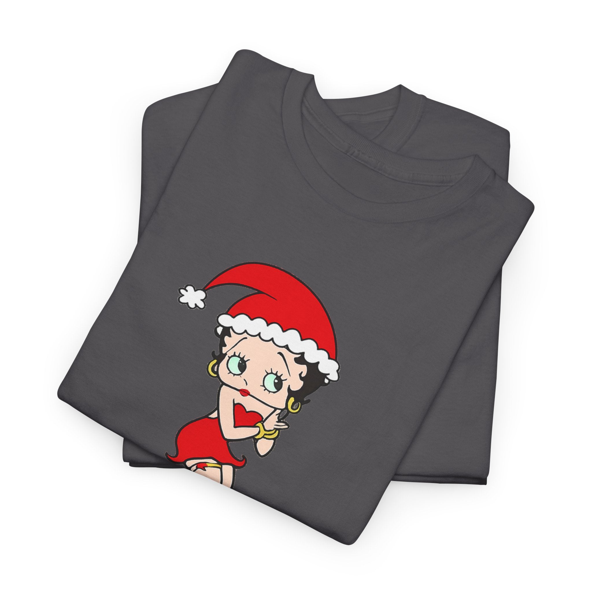 Christmas Betty Boop Tee - 'Merry Christmas' Holiday Graphic Shirt