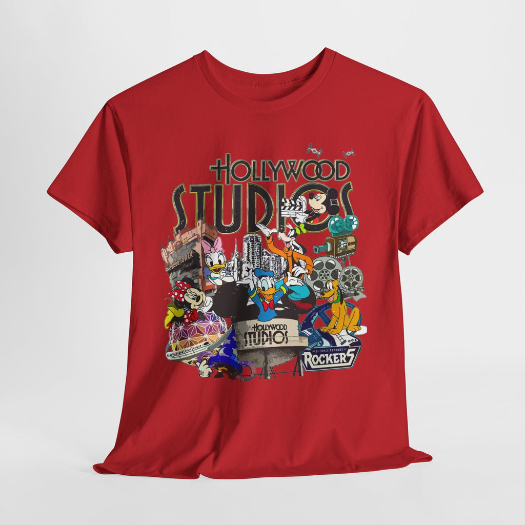 Hollywood Studios Collage T-Shirt — Vintage Theme Park Character Tee