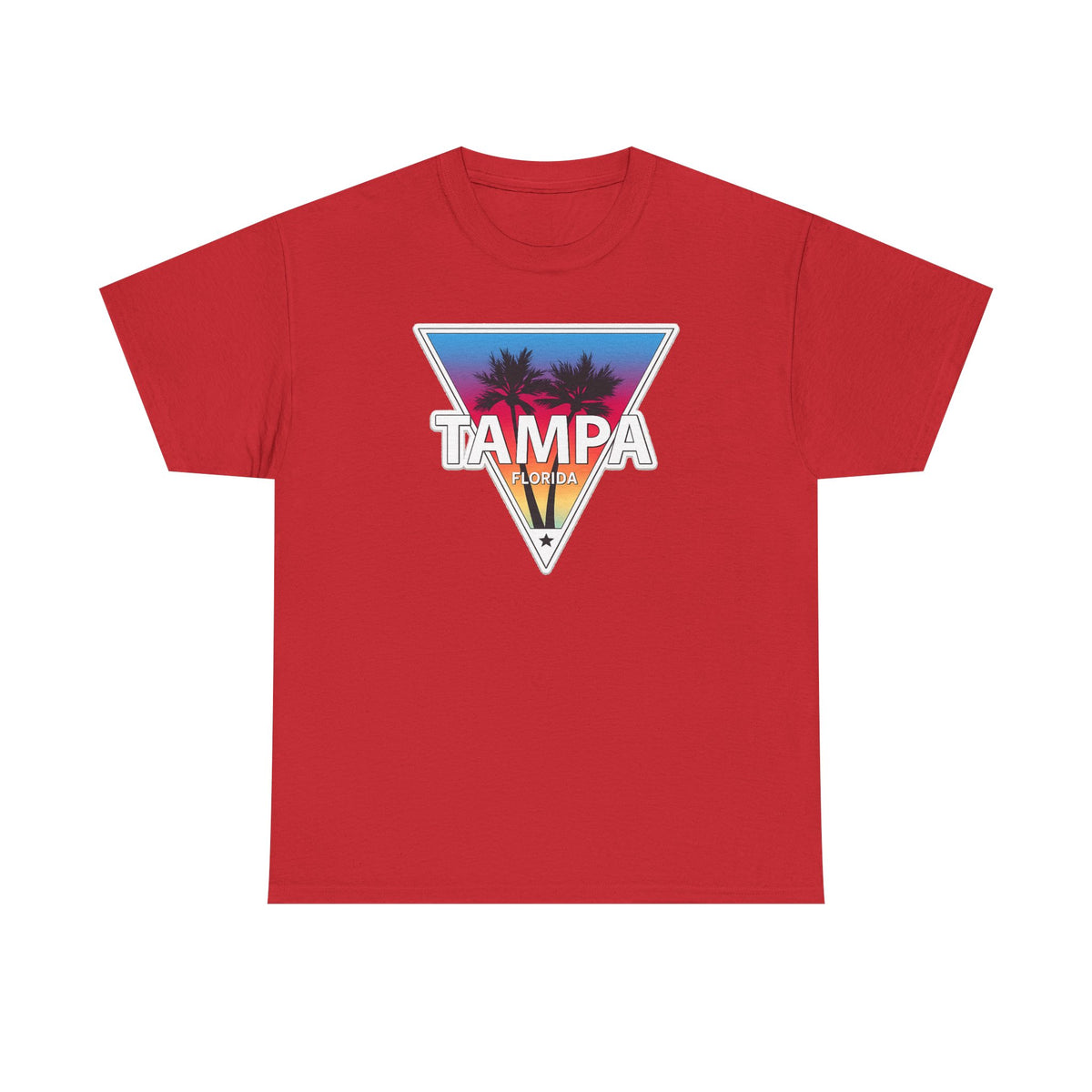 Tampa Retro Sunset Cotton T-Shirt