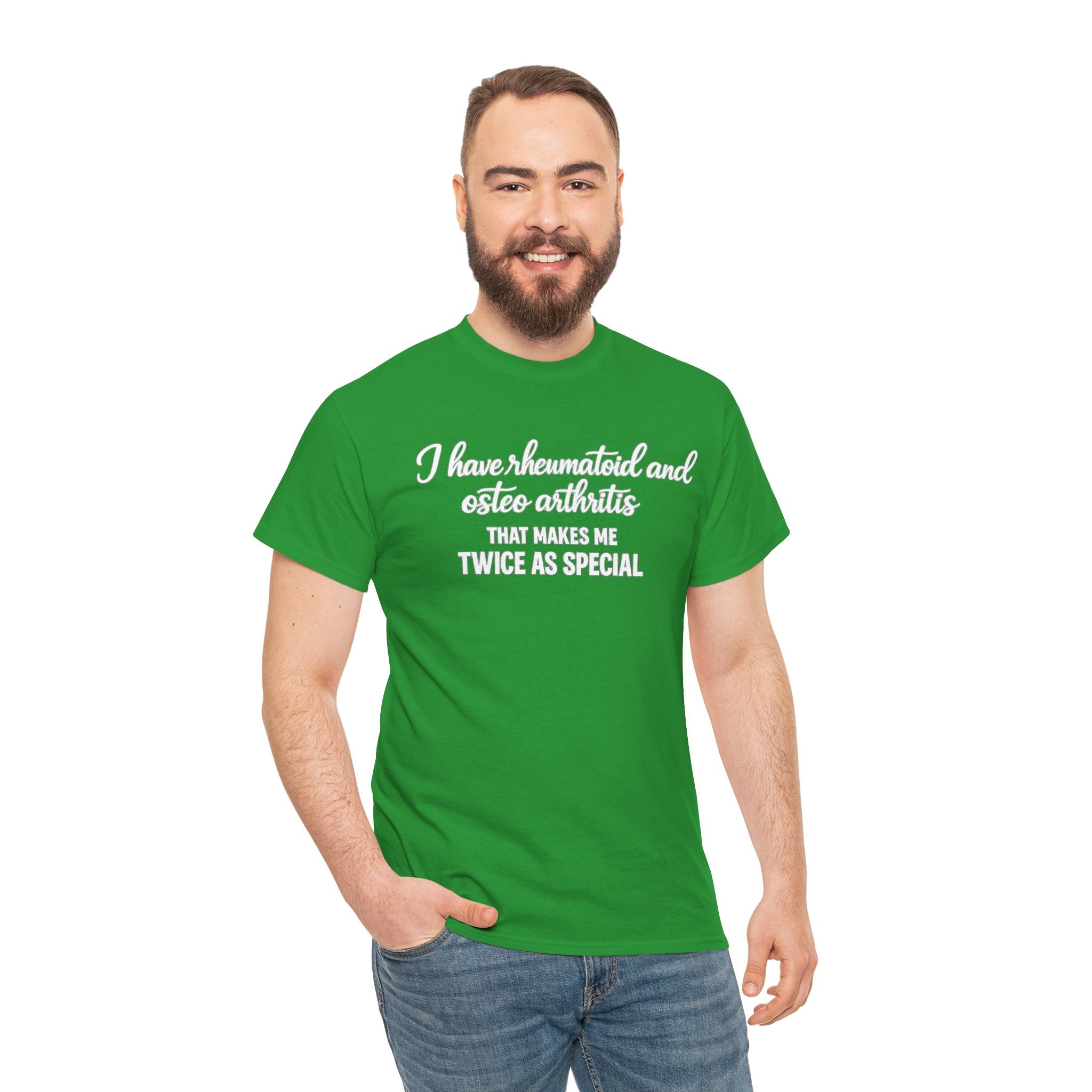 Rheumatoid & Osteoarthritis Awareness T-Shirt – "Twice As Special"