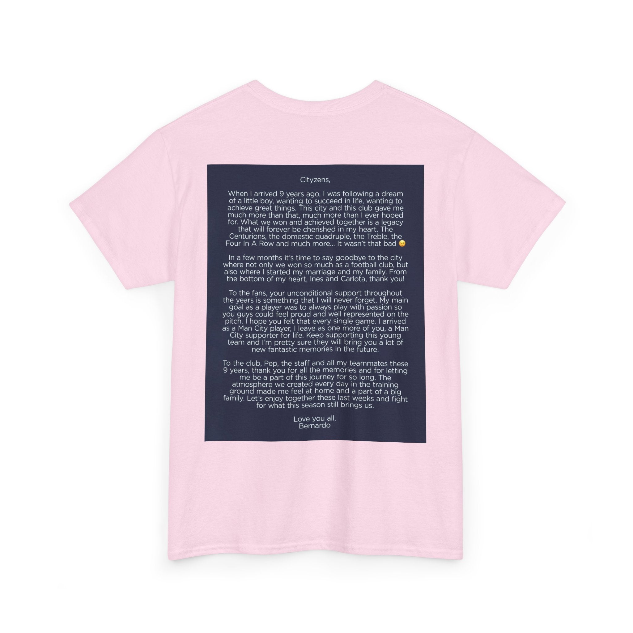 Bernardo Silva Tribute Tee – Inspirational Letter & Celebrating Goal Moment