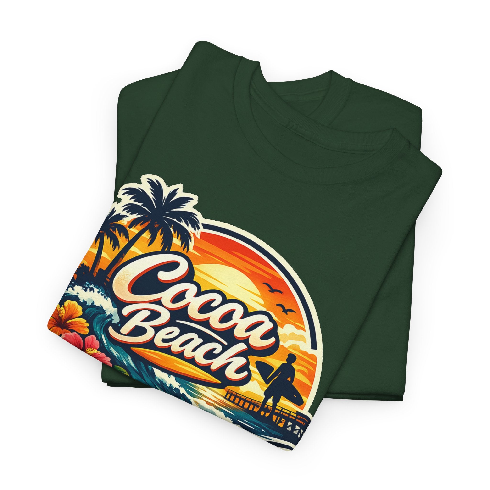 Cocoa Beach Vintage Sunset T-Shirt