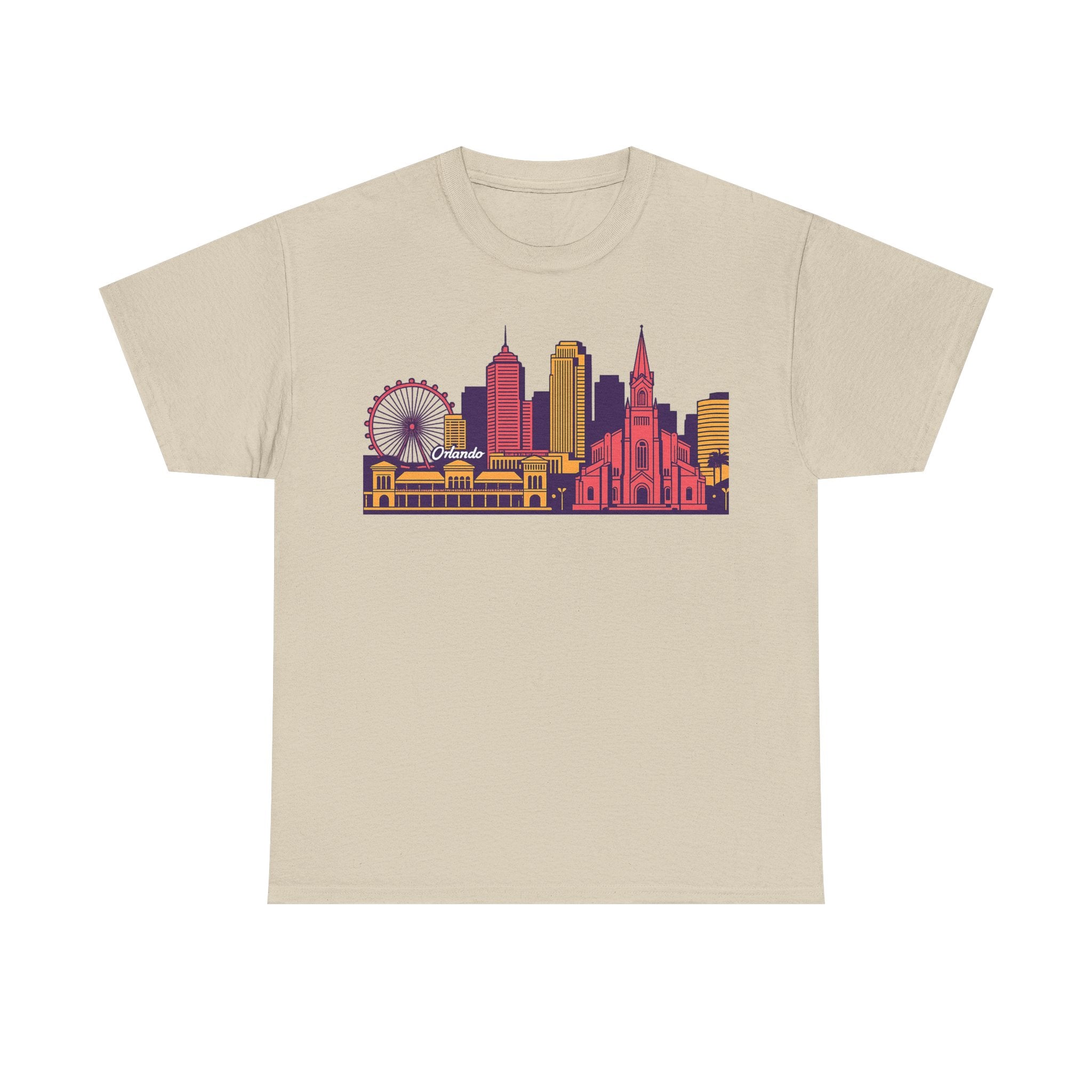 Orlando City Skyline T-Shirt — Colorful Urban Landmark Graphic Tee