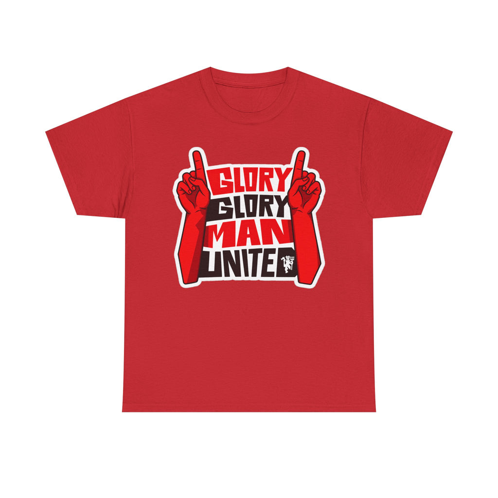 Glory Glory Man United T-Shirt — Retro Red Football Fan Tee