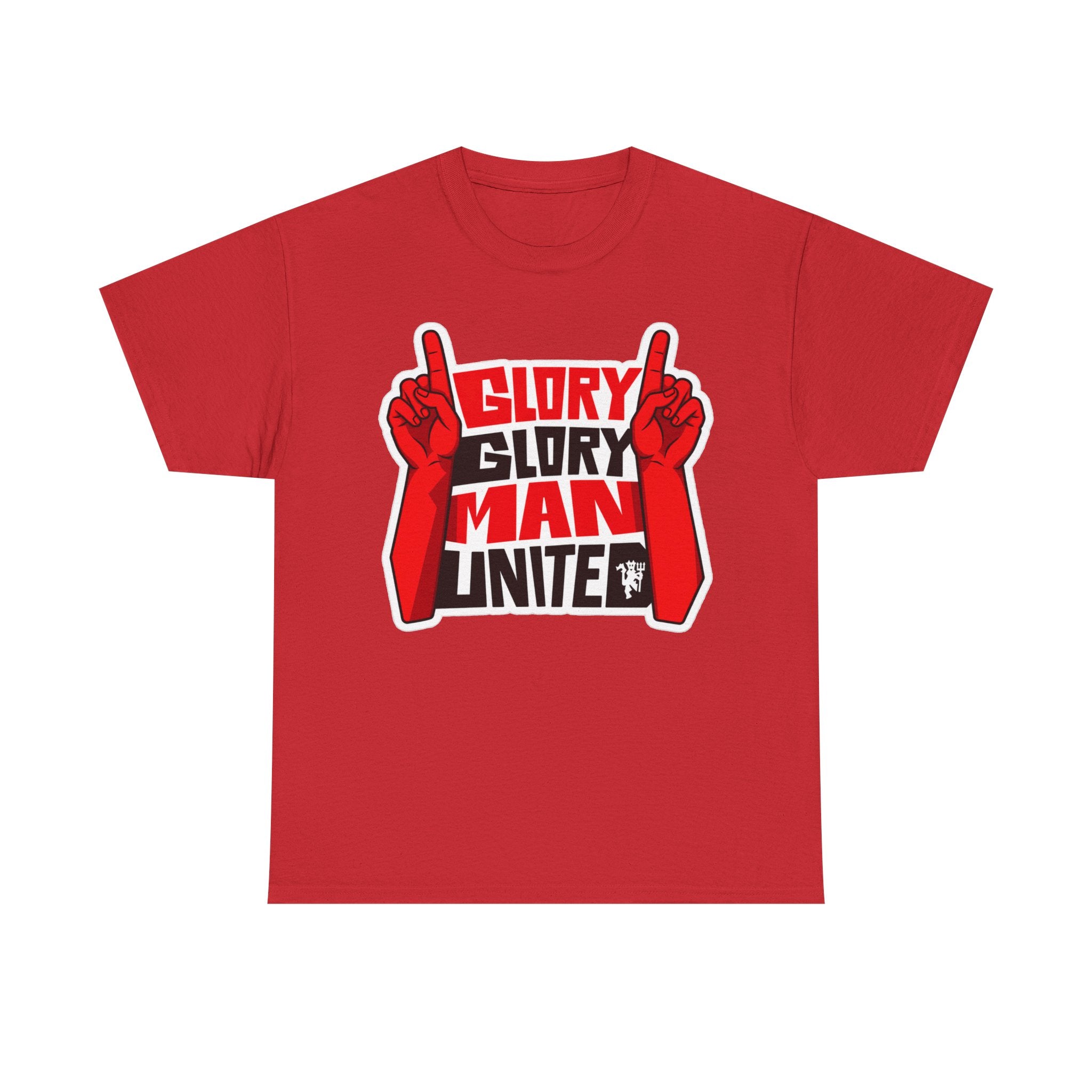 Glory Glory Man United T-Shirt — Retro Red Football Fan Tee