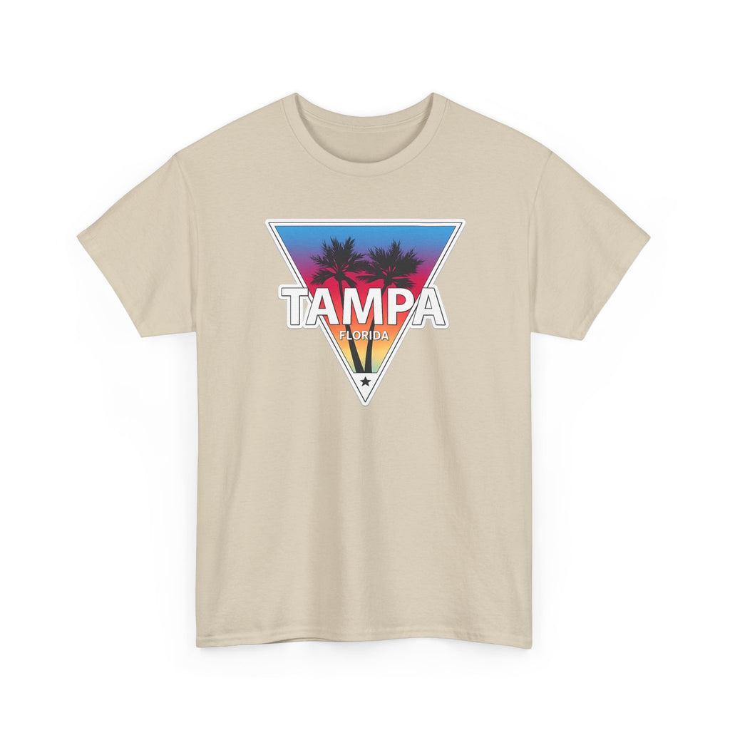Tampa Retro Sunset Cotton T-Shirt