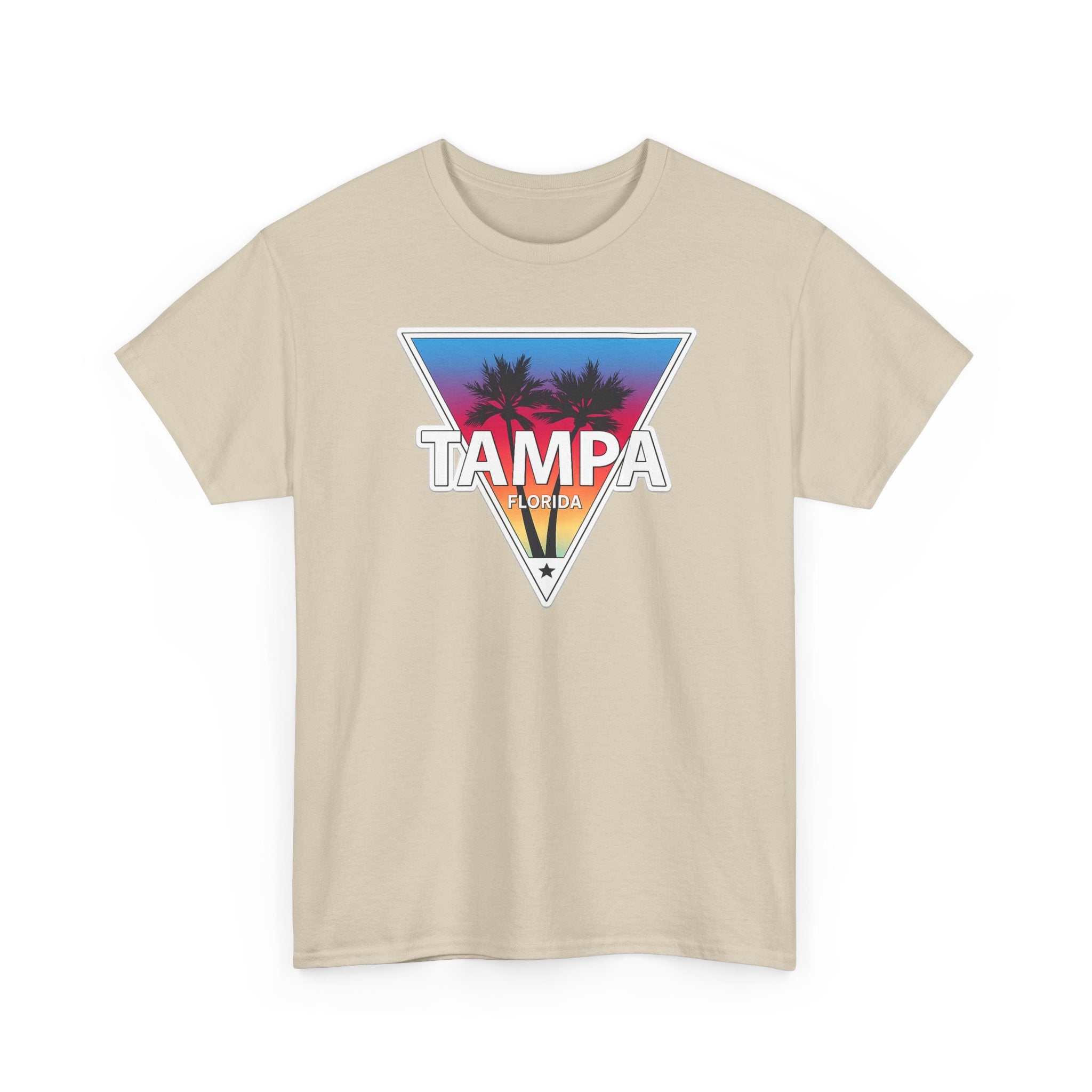 Tampa Retro Sunset Cotton T-Shirt