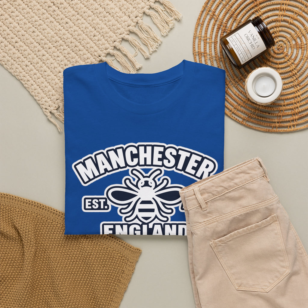 Manchester Bee Cotton T-Shirt – Established 1979 England Graphic Tee