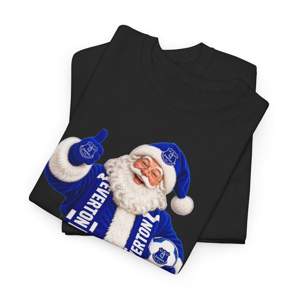 Everton Santa Scarf Christmas Tee - Holiday Vintage Santa T-Shirt