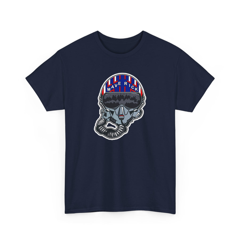 Skull Pilgrim Tee — Retro Striped 'Maverick' Helmet Graphic Shirt