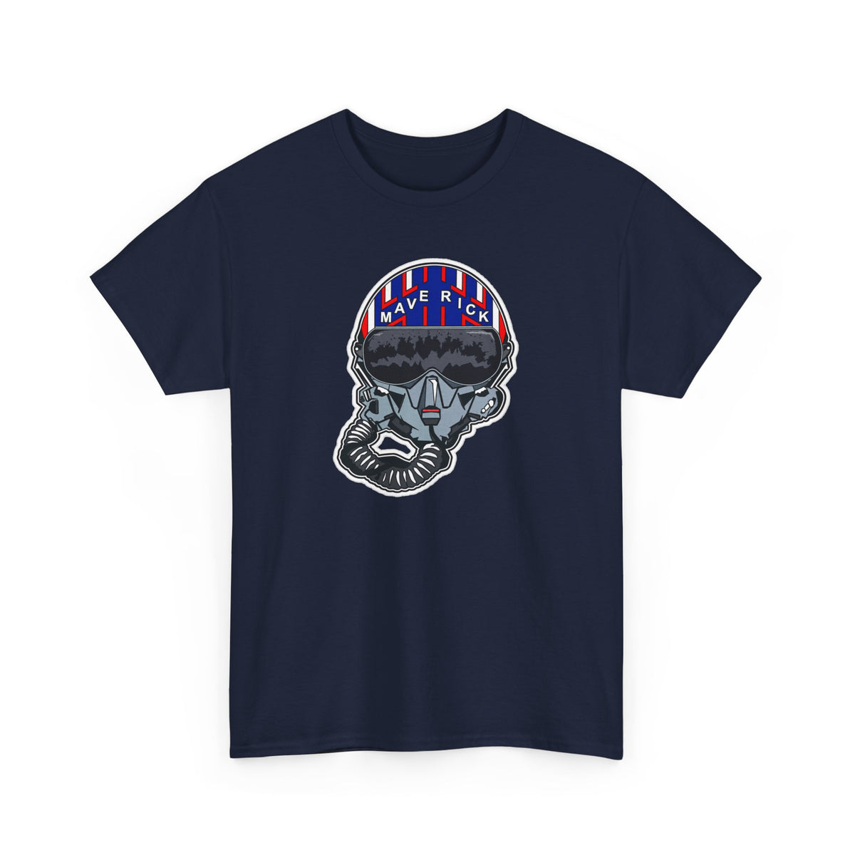 Skull Pilgrim Tee — Retro Striped 'Maverick' Helmet Graphic Shirt