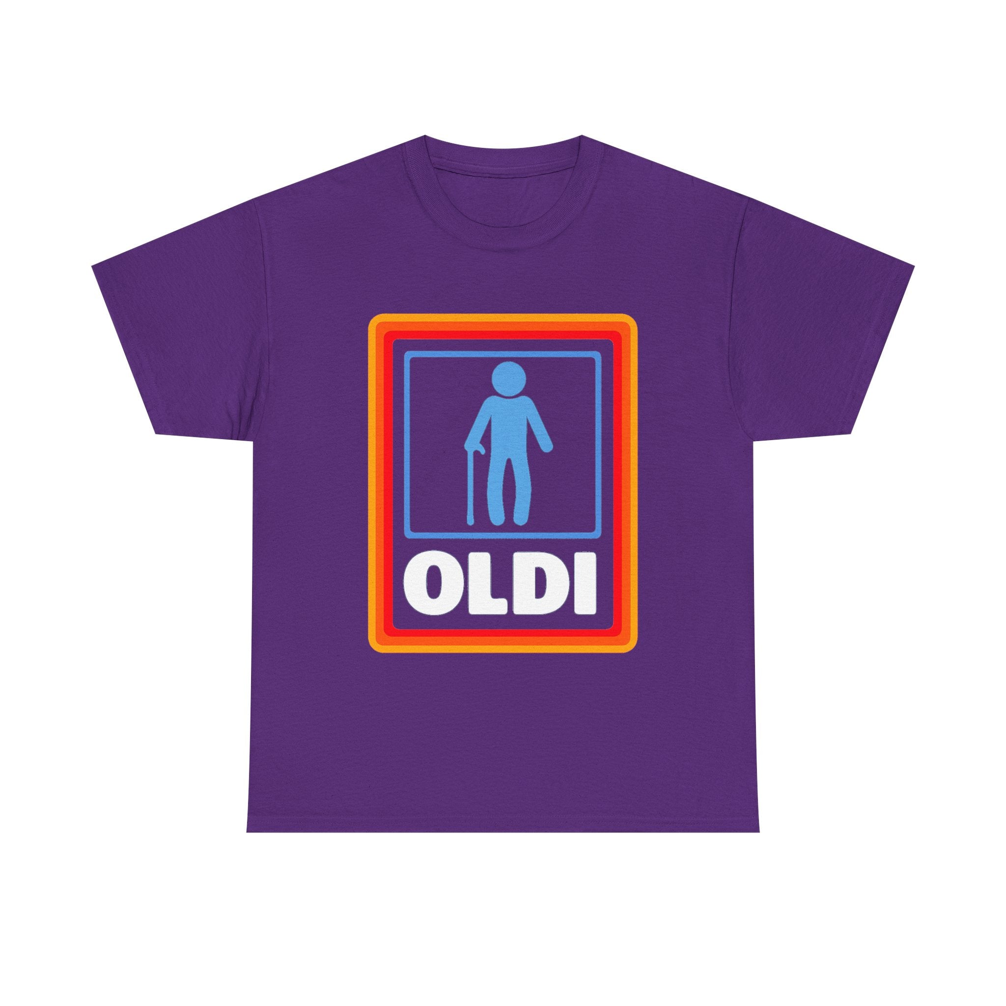 Oldi Retro Logo Tee — Funny Elderly Humour T-Shirt