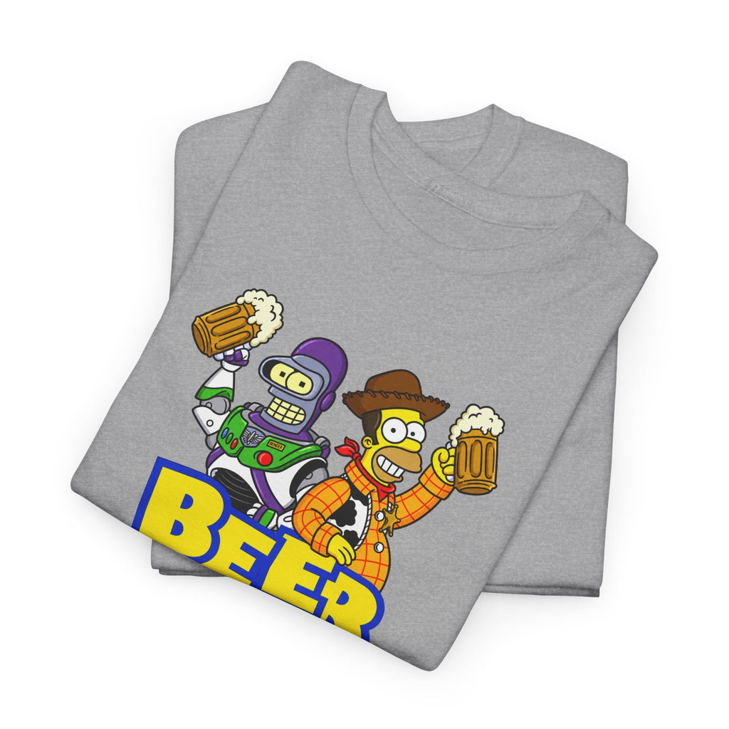 Beer Story T-Shirt — Funny Cartoon Beer Buddies Graphic Tee