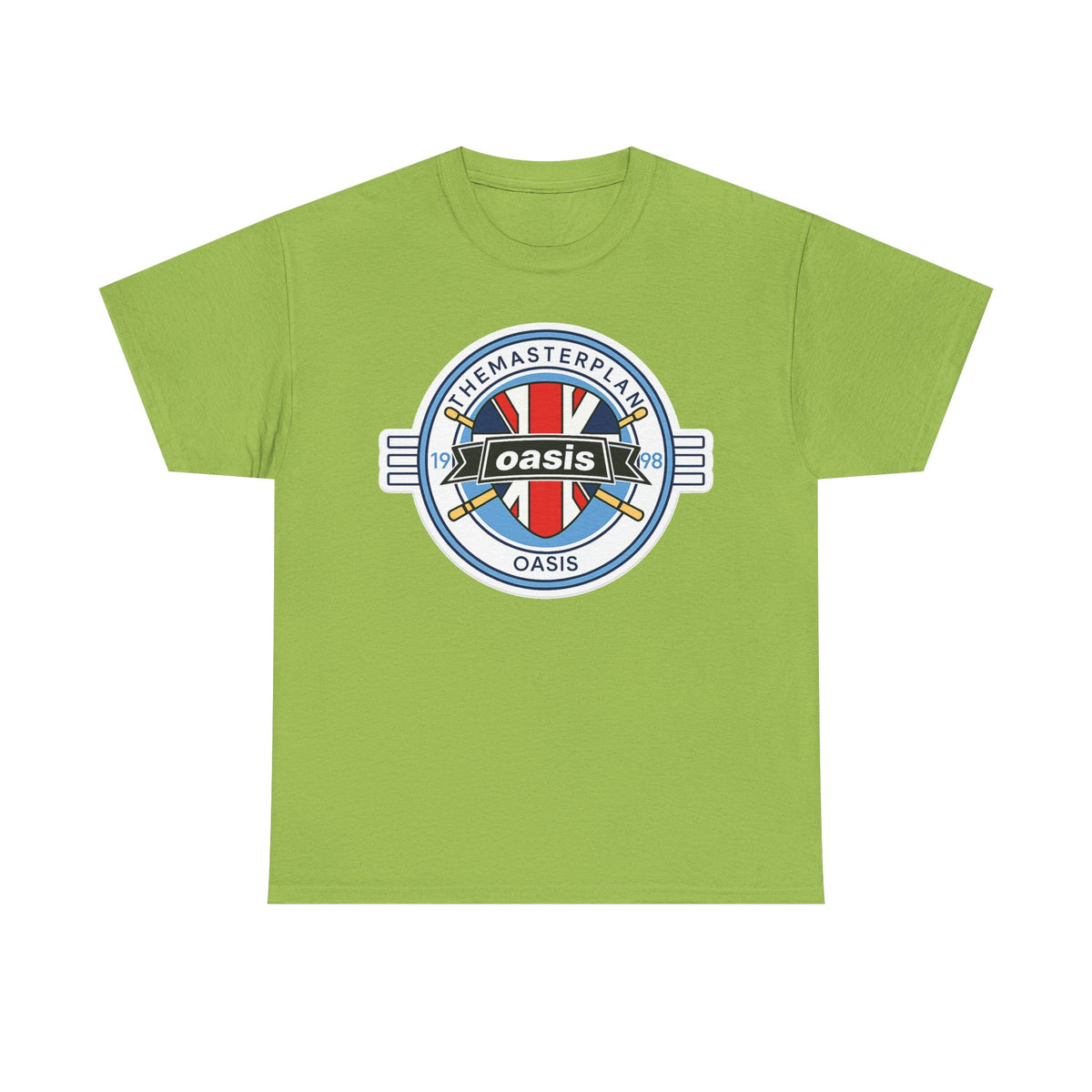 Oasis Union Jack Band Tee – Retro Rock Logo T-Shirt