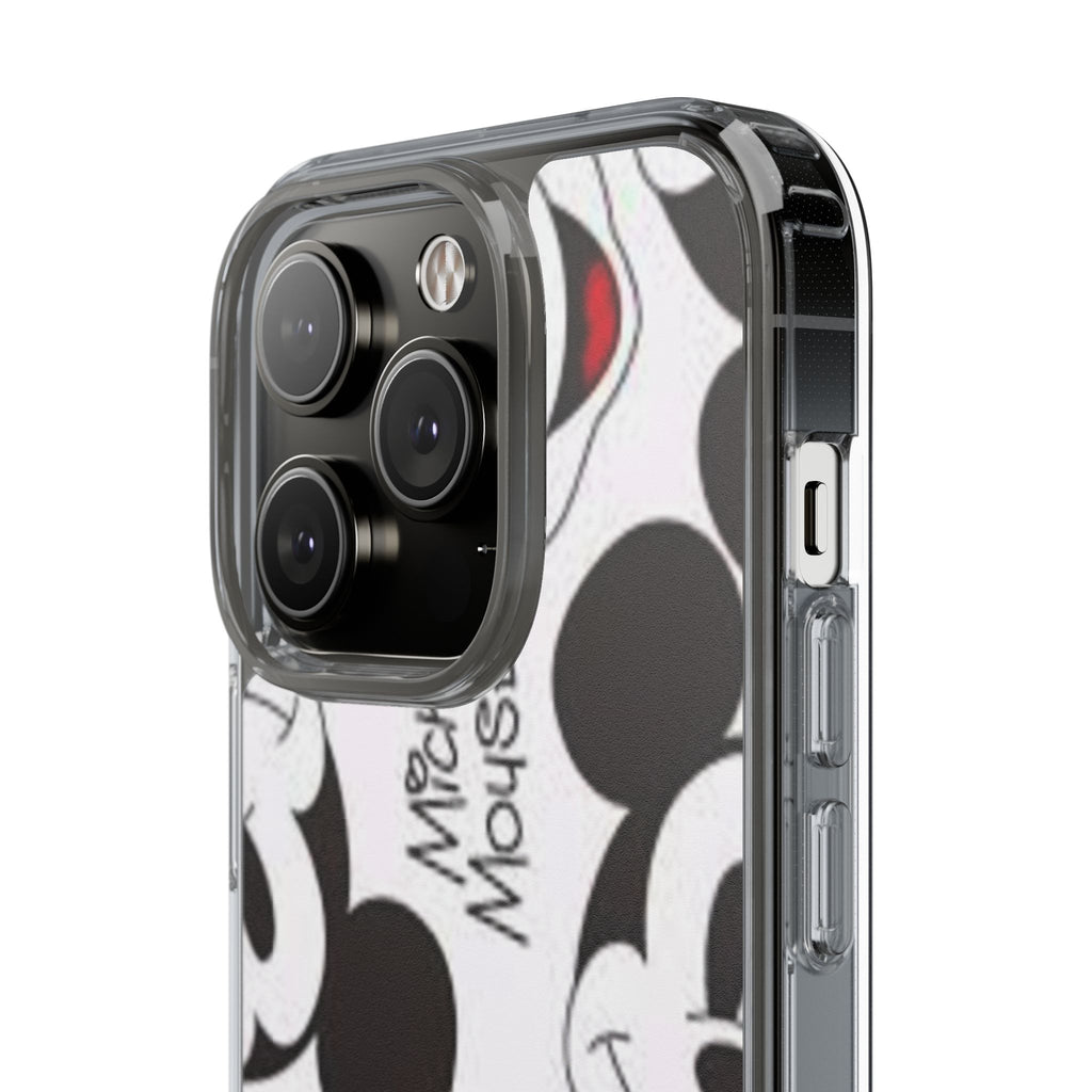 Mickey Mouse Clear Phone Case – Retro Cartoon Pattern Clear Case