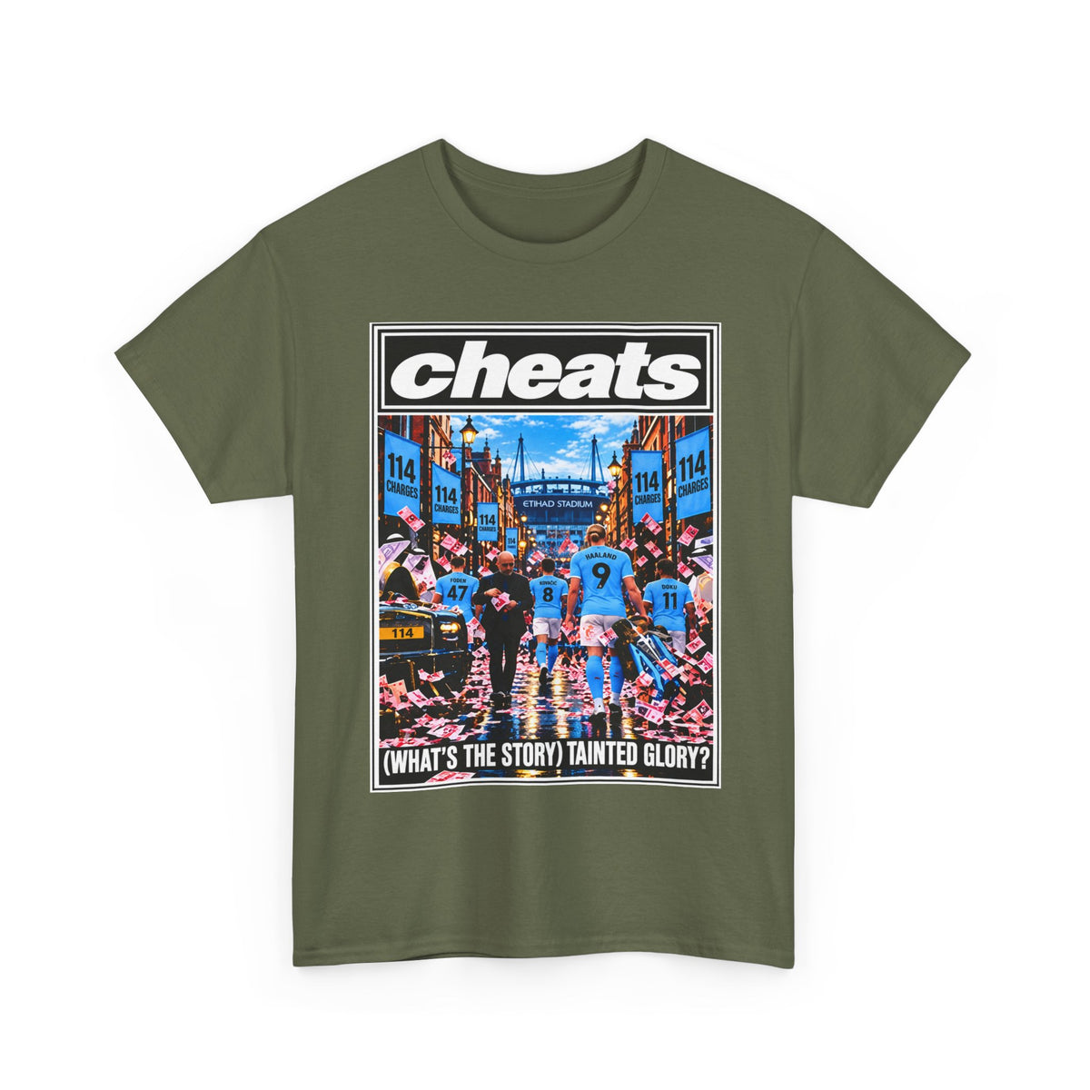 Cheats “What’s the Story? Tainted Glory?” Sports Graphic Cotton T-Shirt