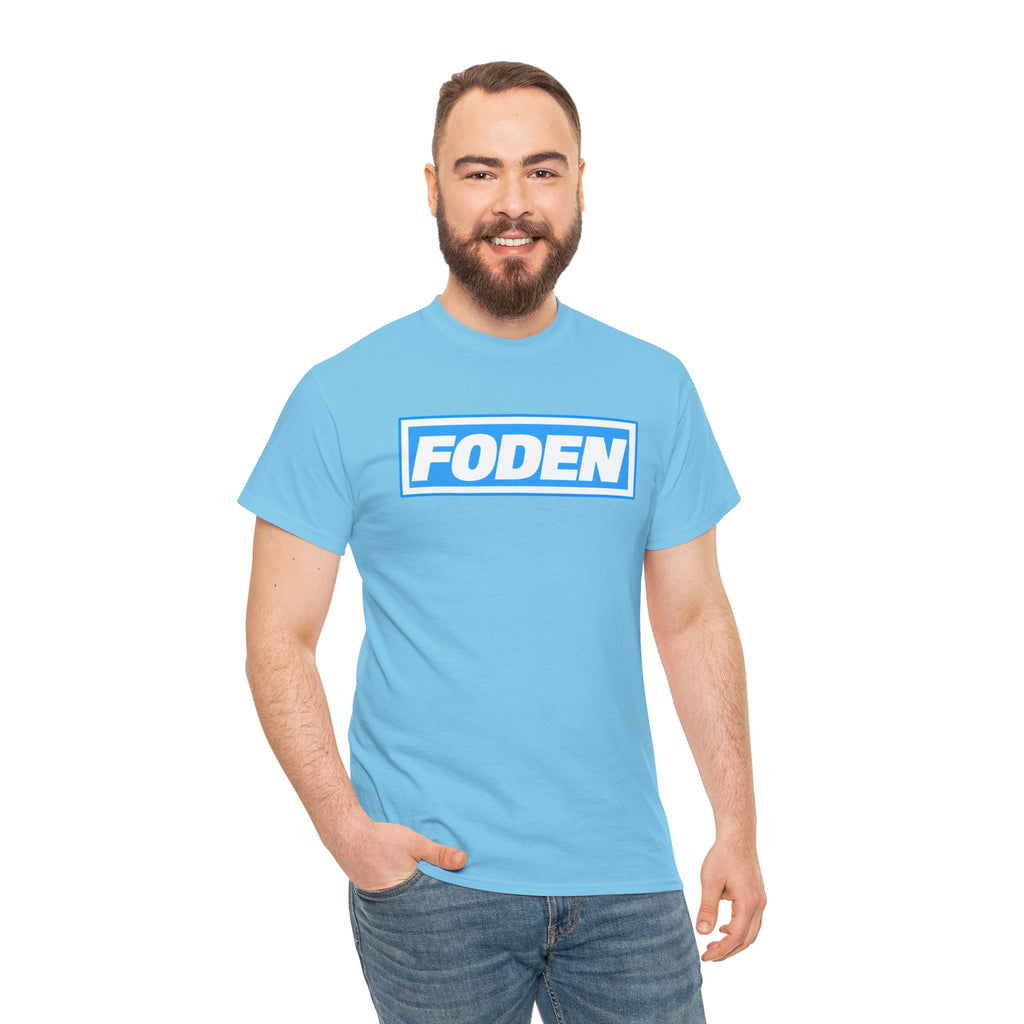 Foden Logo Tee — Blue Box Graphic T-Shirt