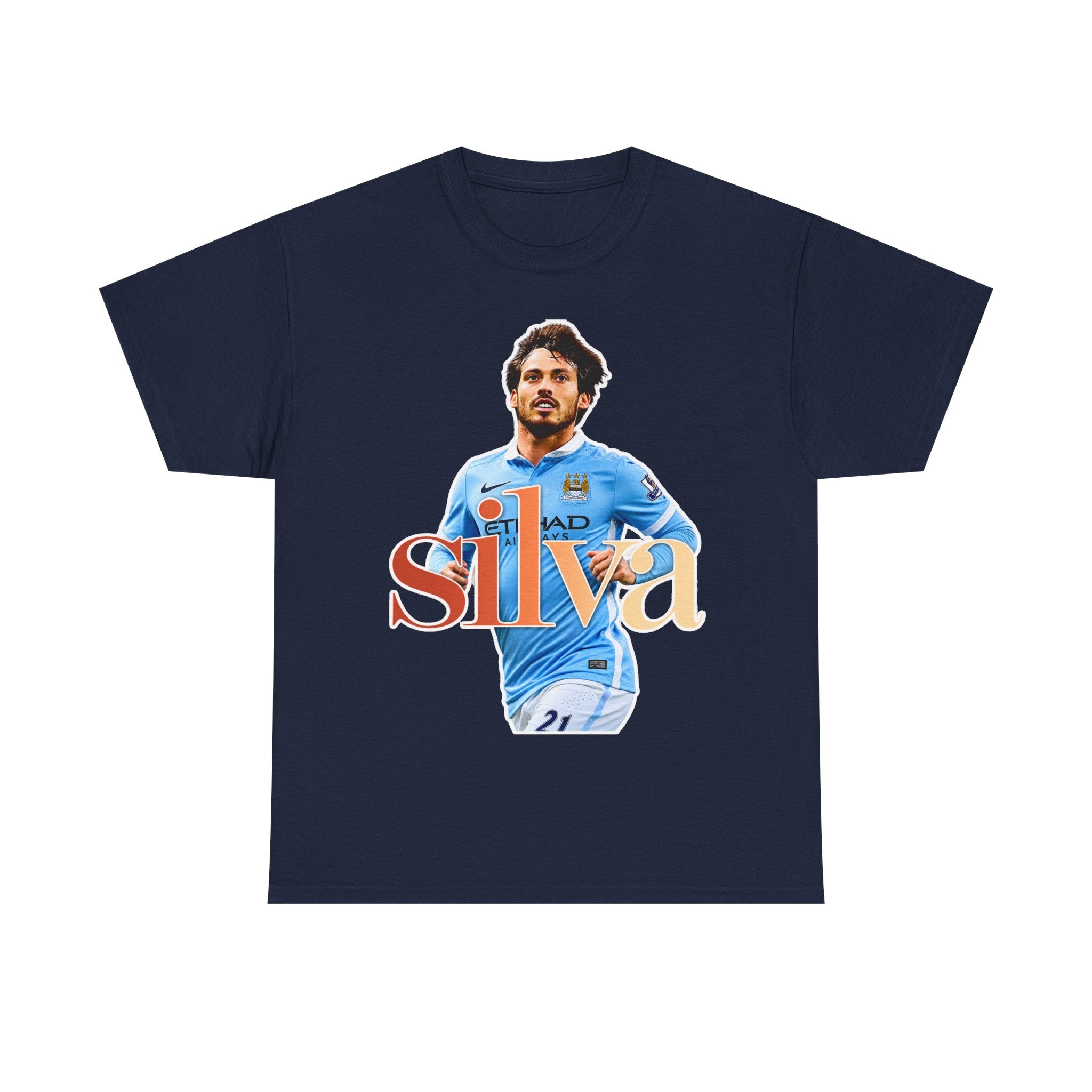 David Silva Manchester City Soccer Player Graphic Tee — Retro Football Fan Shirt