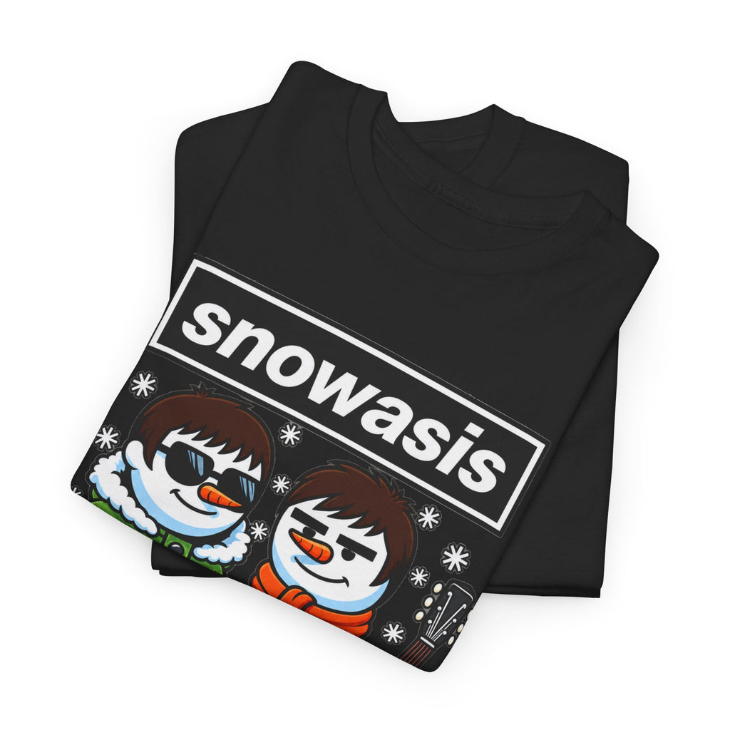 Snowasis ‘Some Might Sleigh’ Christmas Snowman #Oasis Inspired Cotton T-Shirt / Tee