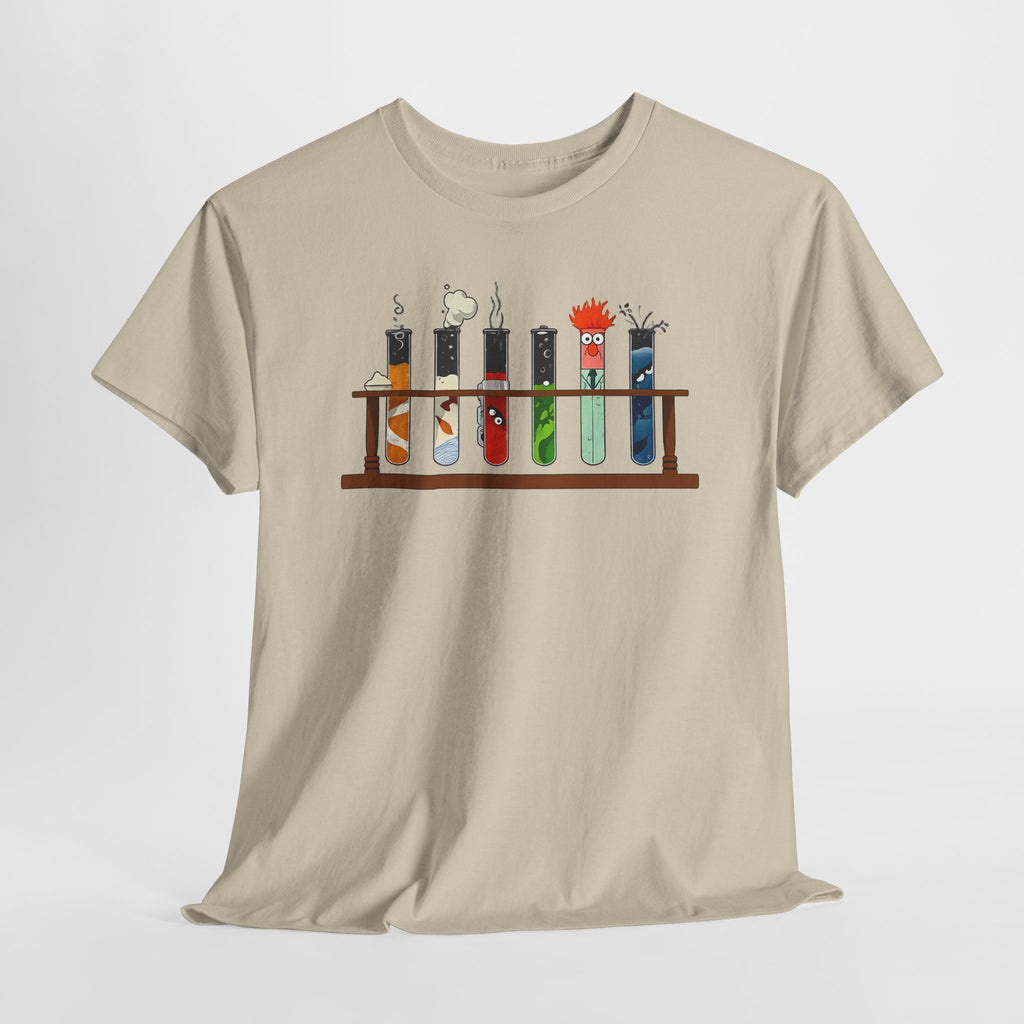 Muppets Beaker Science Test Tube Cats T‑Shirt — Cute Laboratory Cat Illustrations Tee