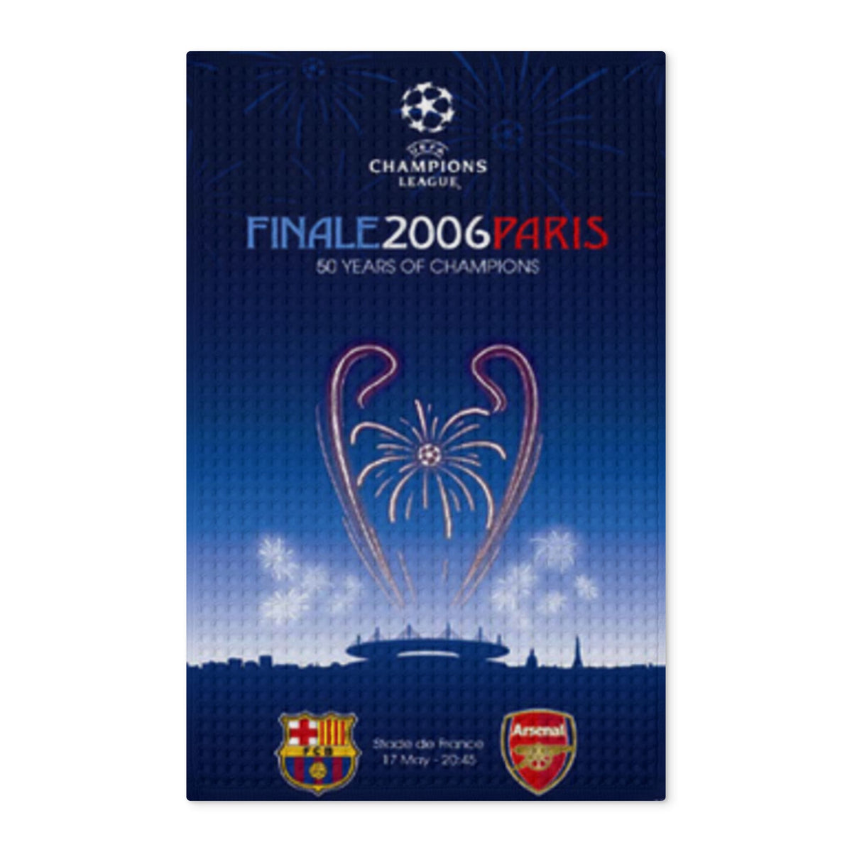 2006 Champions League Final Programme Cover inspired Waffle Tea Towel