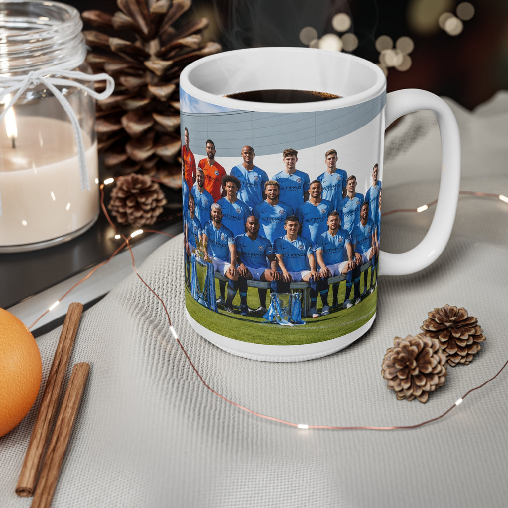 Manchester City Team Photo Coffee Mug — Custom Soccer Club Ceramic Mug (11oz & 15oz)
