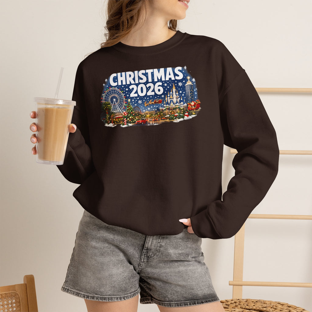 Christmas 2026 Holiday Sweatshirt – Festive Winter Cityscape Crewneck