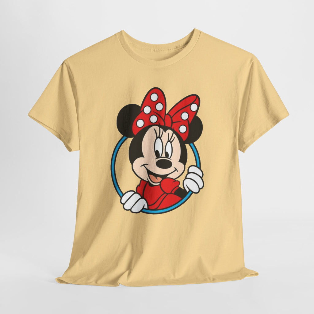 Minnie Mouse Retro Peeking Cotton T-Shirt / Tee