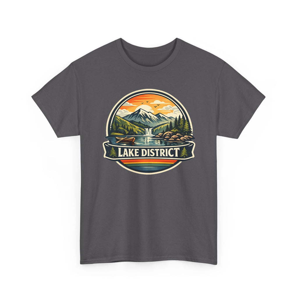 Lake District Graphic Tee — Scenic Mountain & Lake Camping Shirt