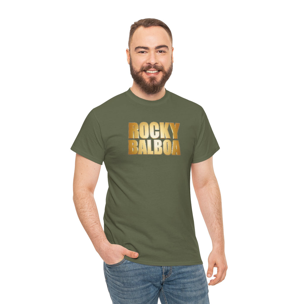 Rocky Balboa Gold Logo Tee — Retro Boxing Movie Fan T-Shirt