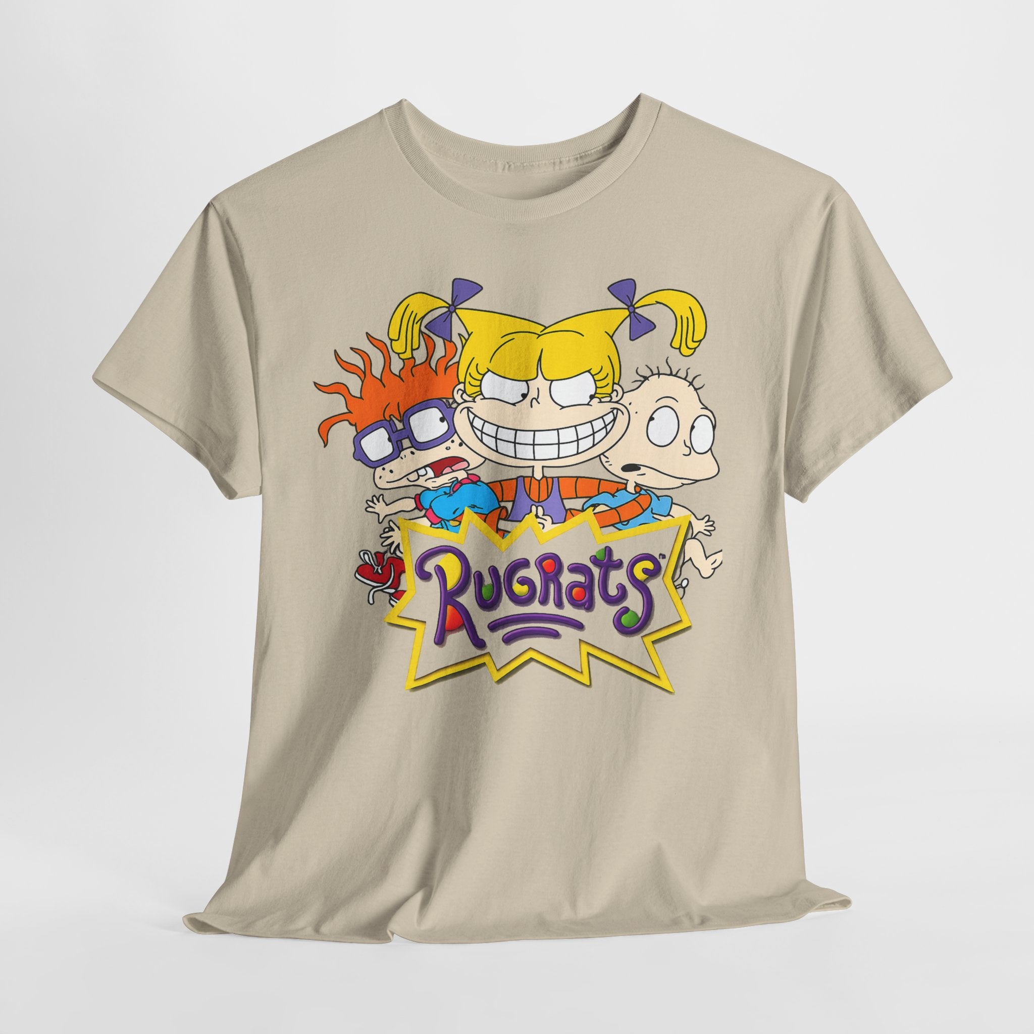 Rugrats Retro Cartoon Crewneck Tee — Colorful 90s Kids Character Design