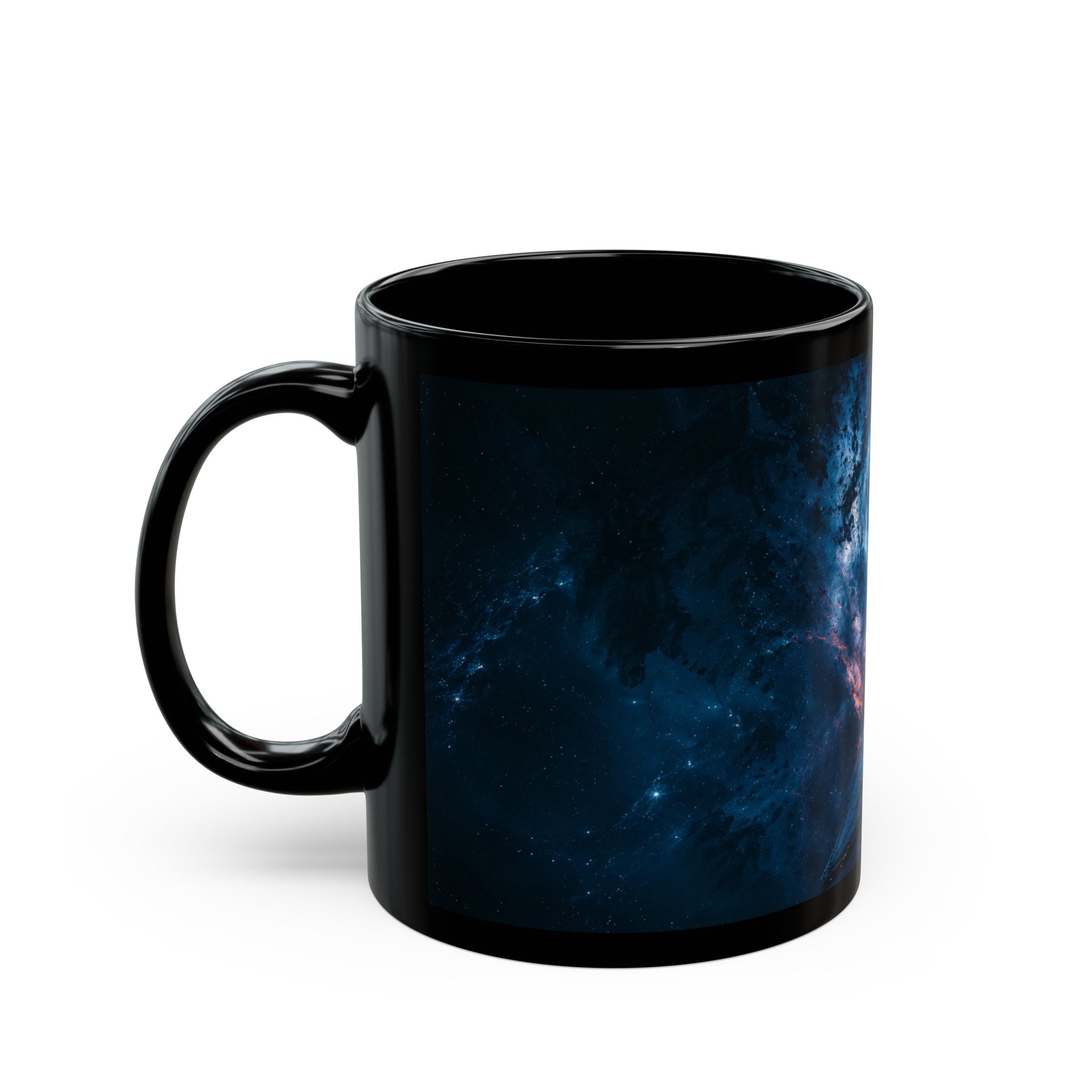 Empire Star Destroyer Space Vortex Black Mug — Cosmic Black Hole Coffee Cup (11oz/15oz)