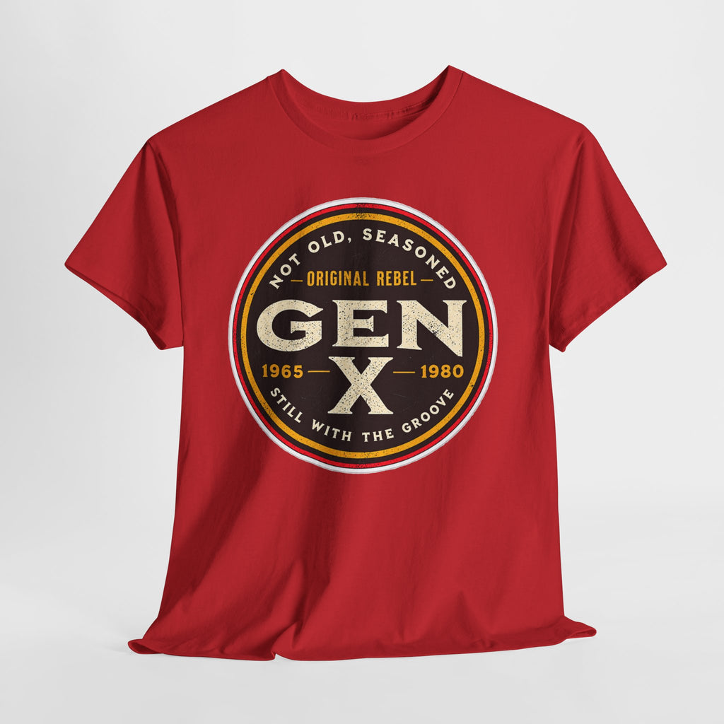 Gen X Tee - 'Not Old, Seasoned' Vintage Rebel Graphic T-Shirt (1965-1980)